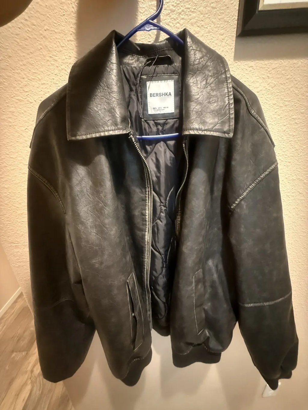 Bershka Bomber Jacket Black, Men's