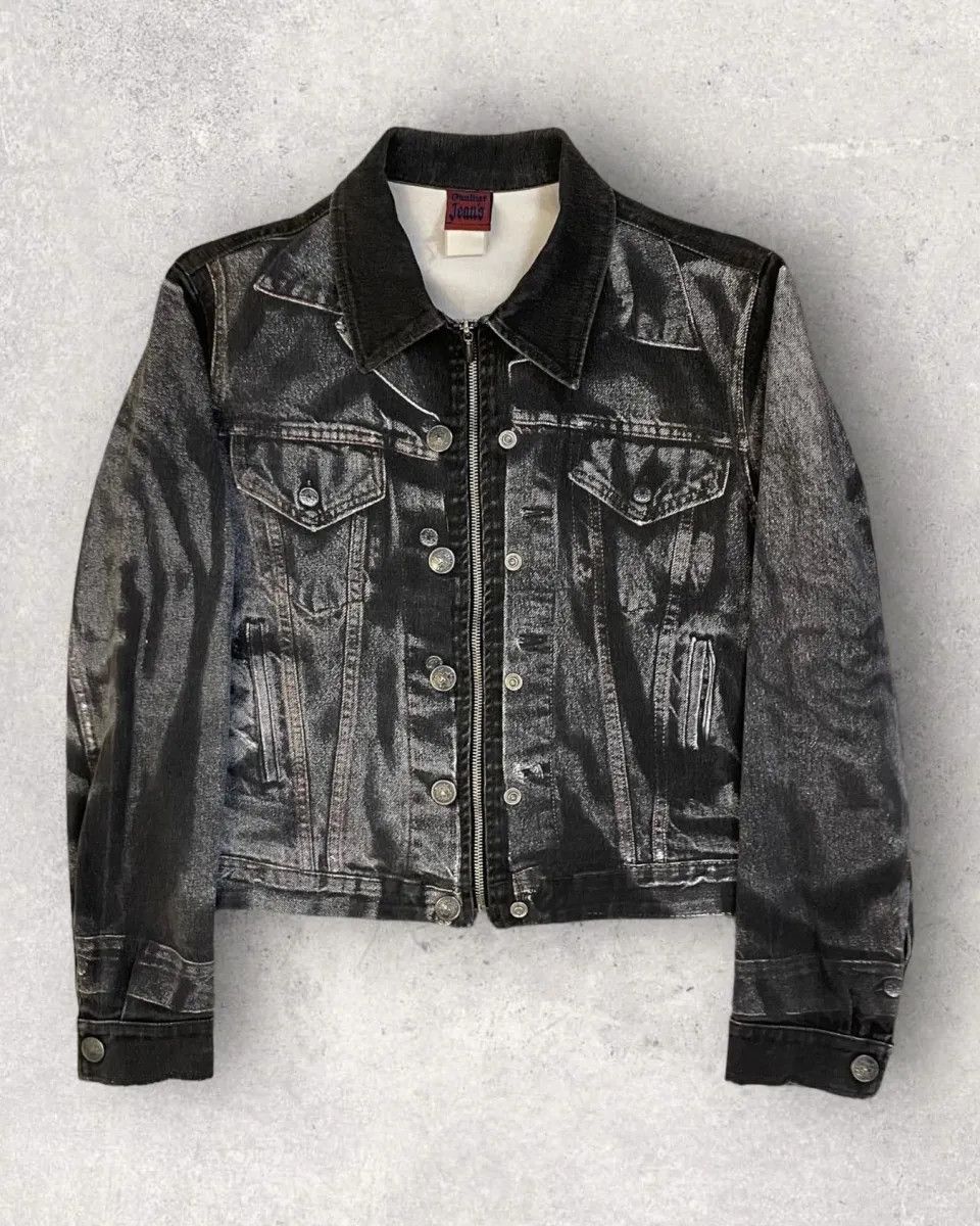 Ss97 Jean Paul Gaultier Trompe L’Oeil Denim Jacket in Black, Men's (Size XS)
