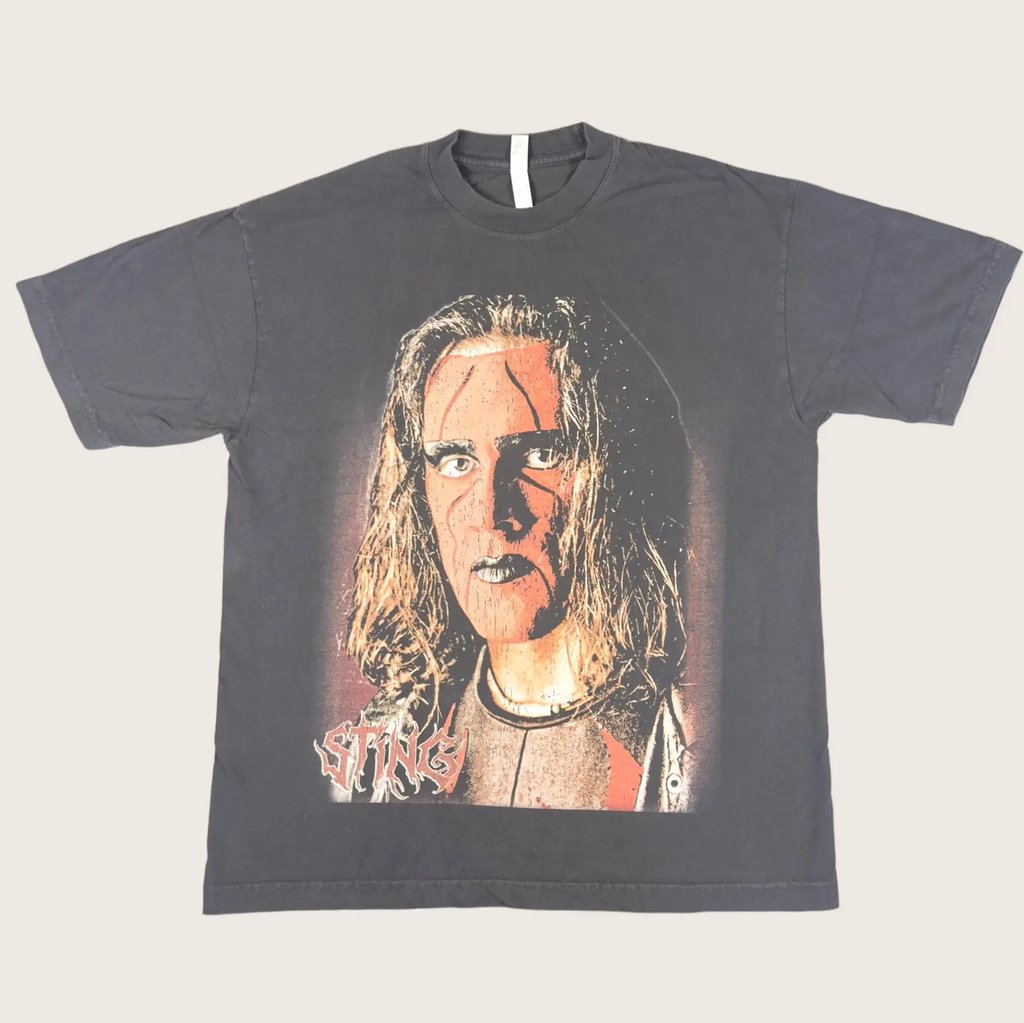 Sting Nwo Wolfpac Shirt Mens Large Black Wrestling Graphic Tee T-Shirt Usa, Men's