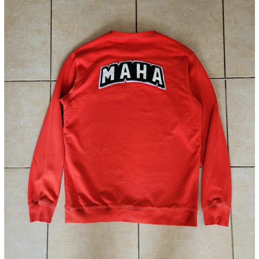 Nwot Maharishi Maha Big Puffa Logo Sweatshirt in Orange, Men's