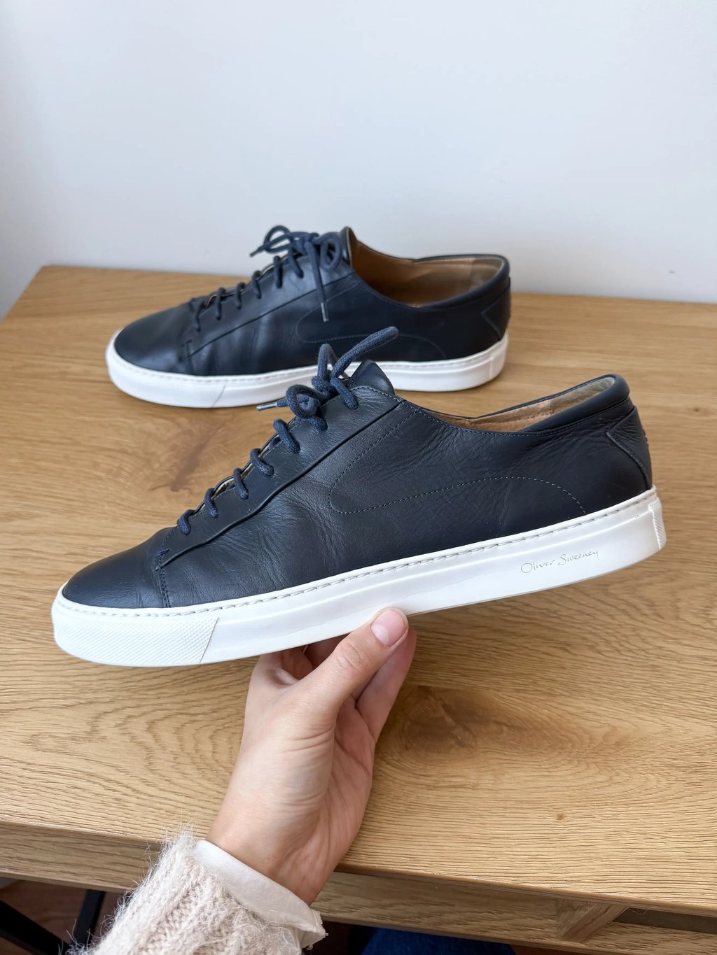 Oliver Sweeney Sirolo Leather Sneakers Made In Italy Us 11 in Blue, Men's