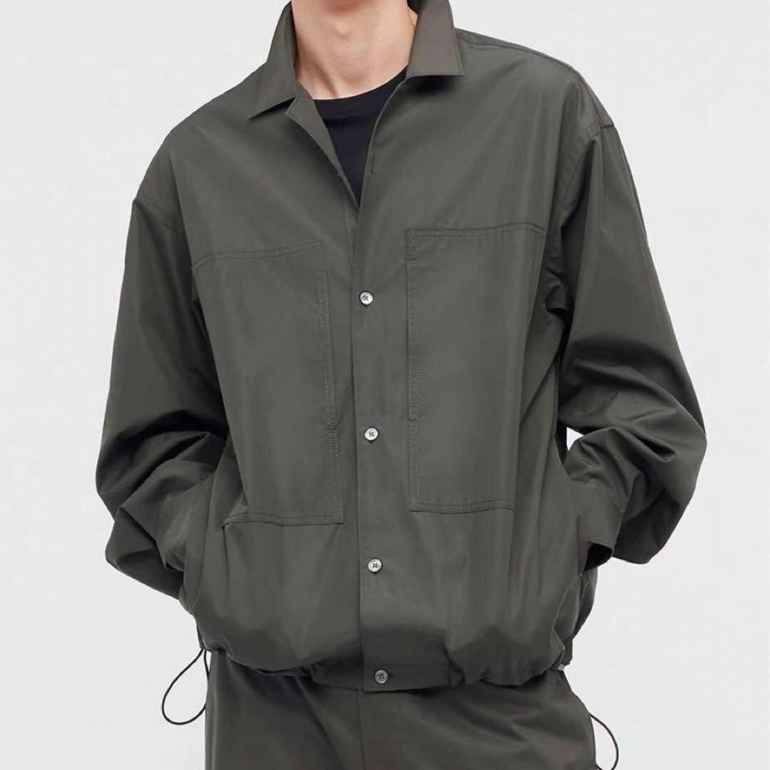 Uniqlo +J Supima Cotton Oversized Double Pocket Long Sleeve Shirt in Green, Men's (Size Large)