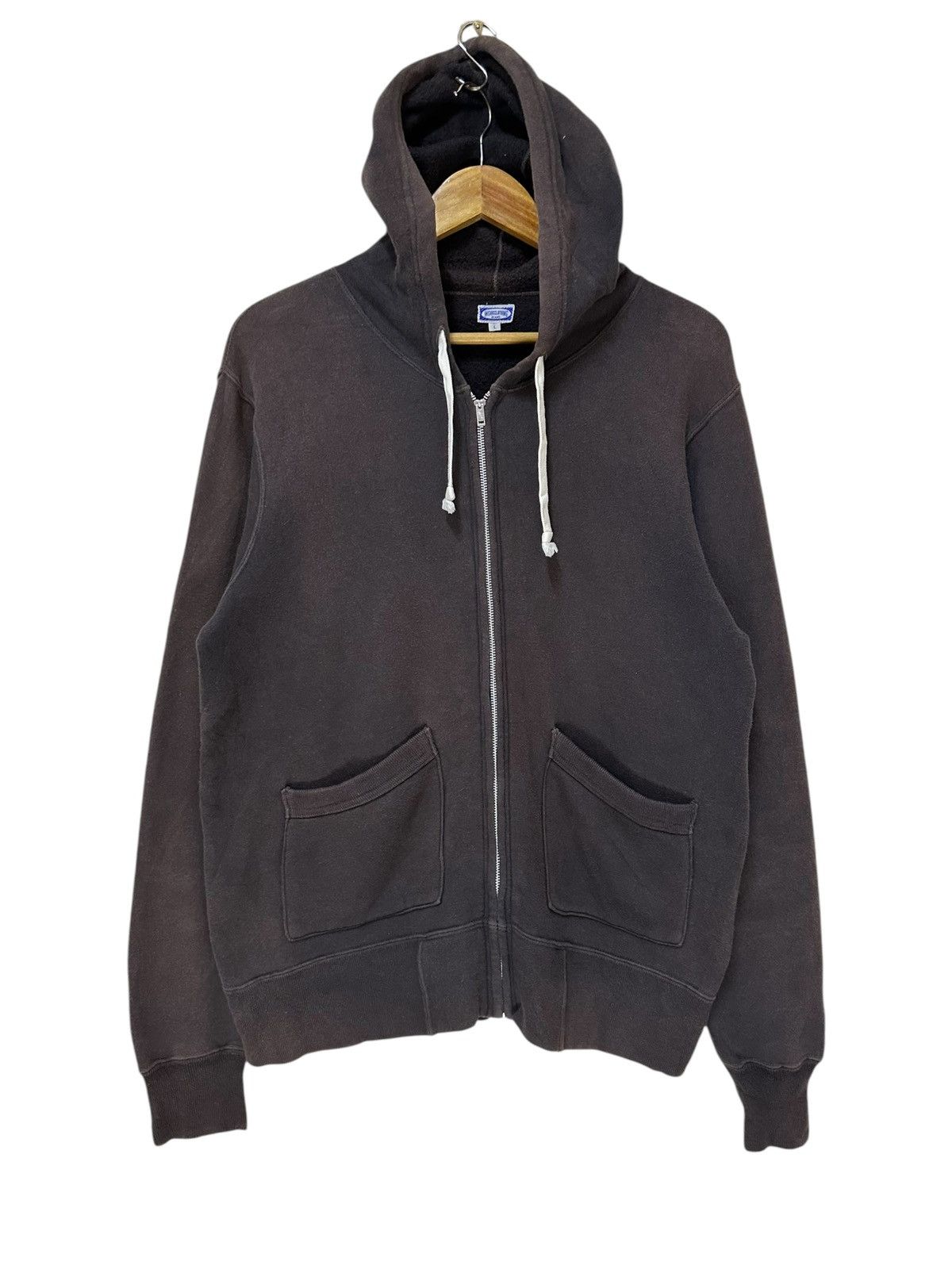 Beams Plus Vintage Beams Hoodie Sun Faded in Brown, Men's (Size Large)