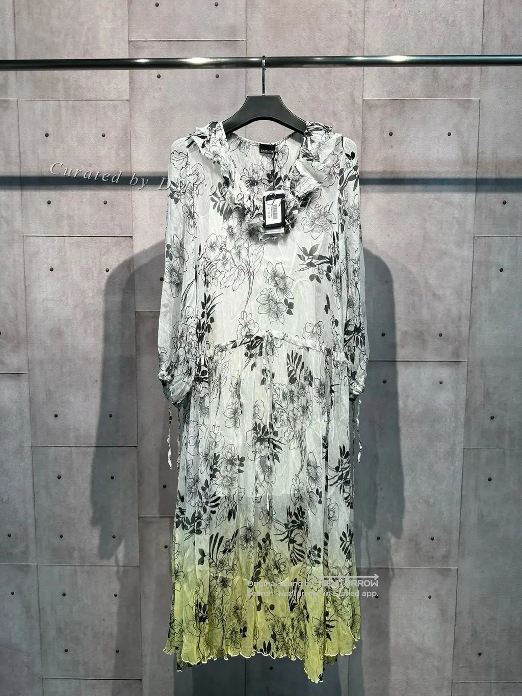 Ermanno Scervino Silk Floral Dress in White, Women's