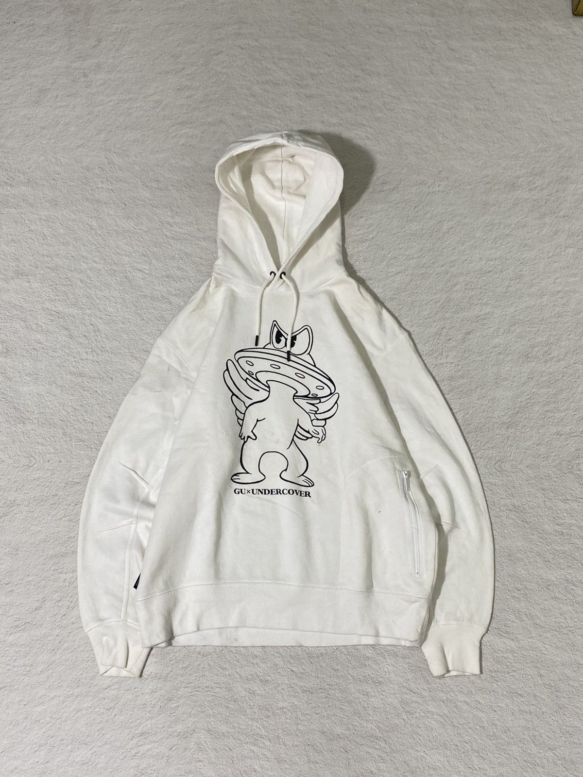 Sick Undercover X Gu Hoodie in White, Men's (Size Medium)