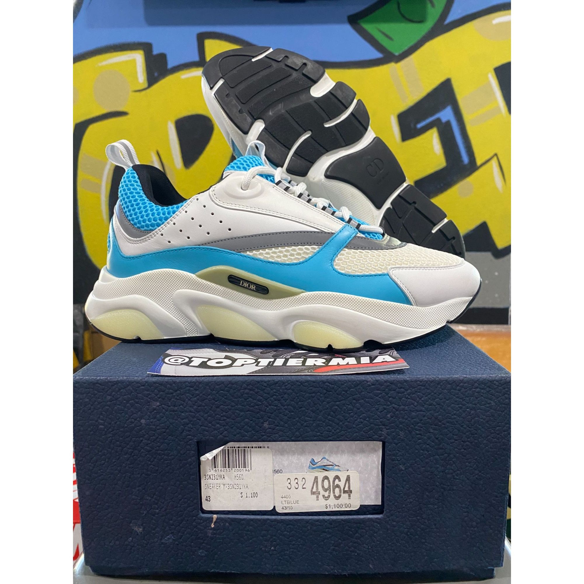 Dior B22 Light Blue White 2020 Size 43Eu/10Us Shoes, Men's