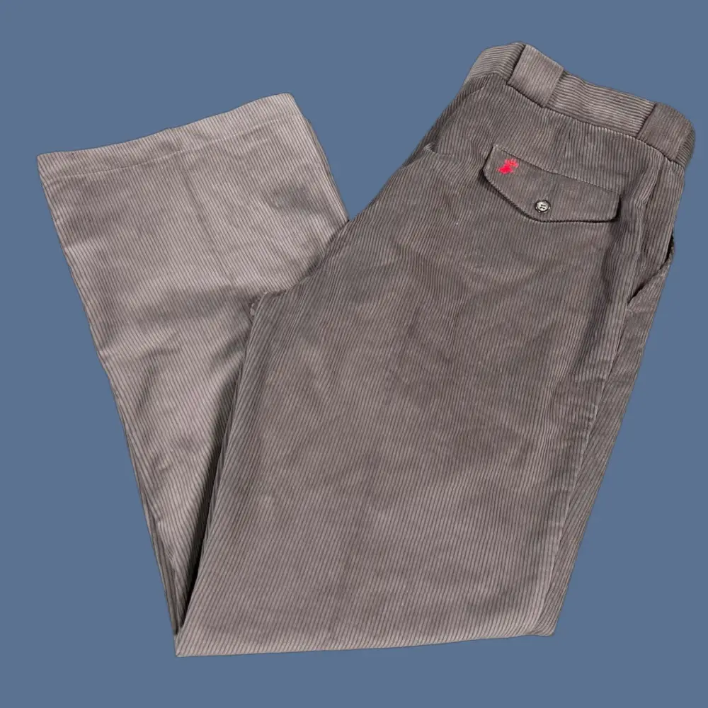 Vintage Sears 70's Gray Corduroy Pants 39X30 Wide Wale Business Casual Mens in Grey