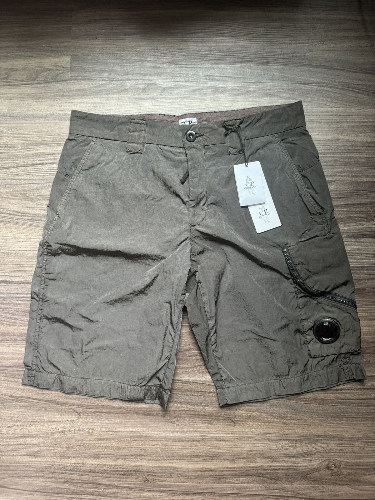 C P Company Cp Company Bermuda Nylon Shorts Chrome Raven Gray in Grey, Men's (Size 32)