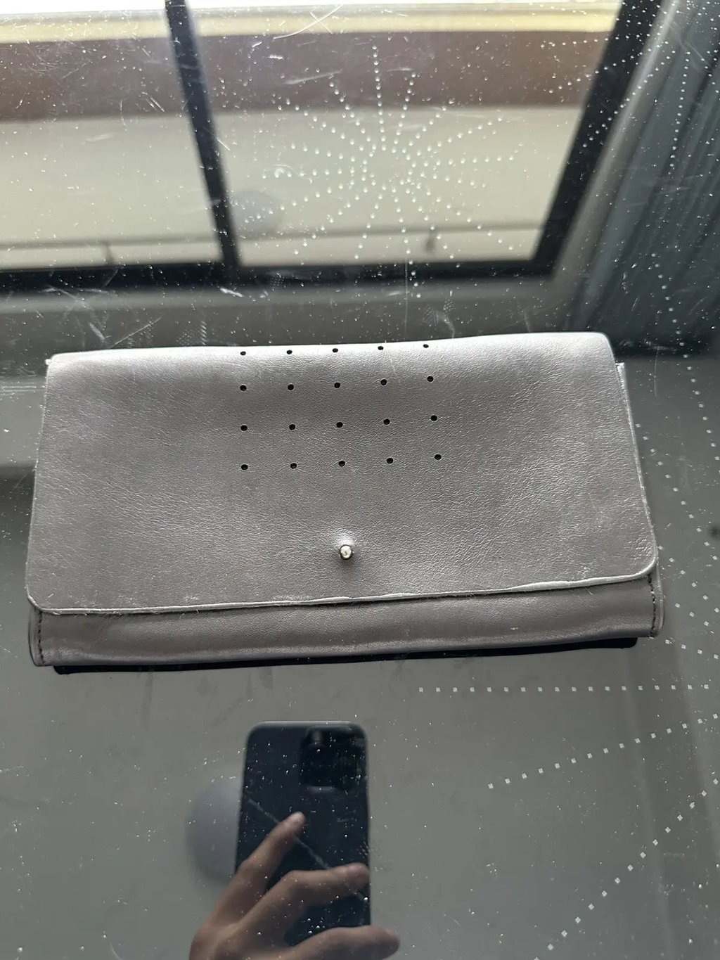 Rick Owens Silver Perforated Long Wallet Cccckc in Gray, Men's