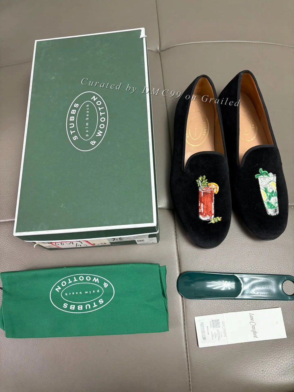 Stubbs & Wootton Men's Velvet Loafers in Black, Men's (Size 9.5)