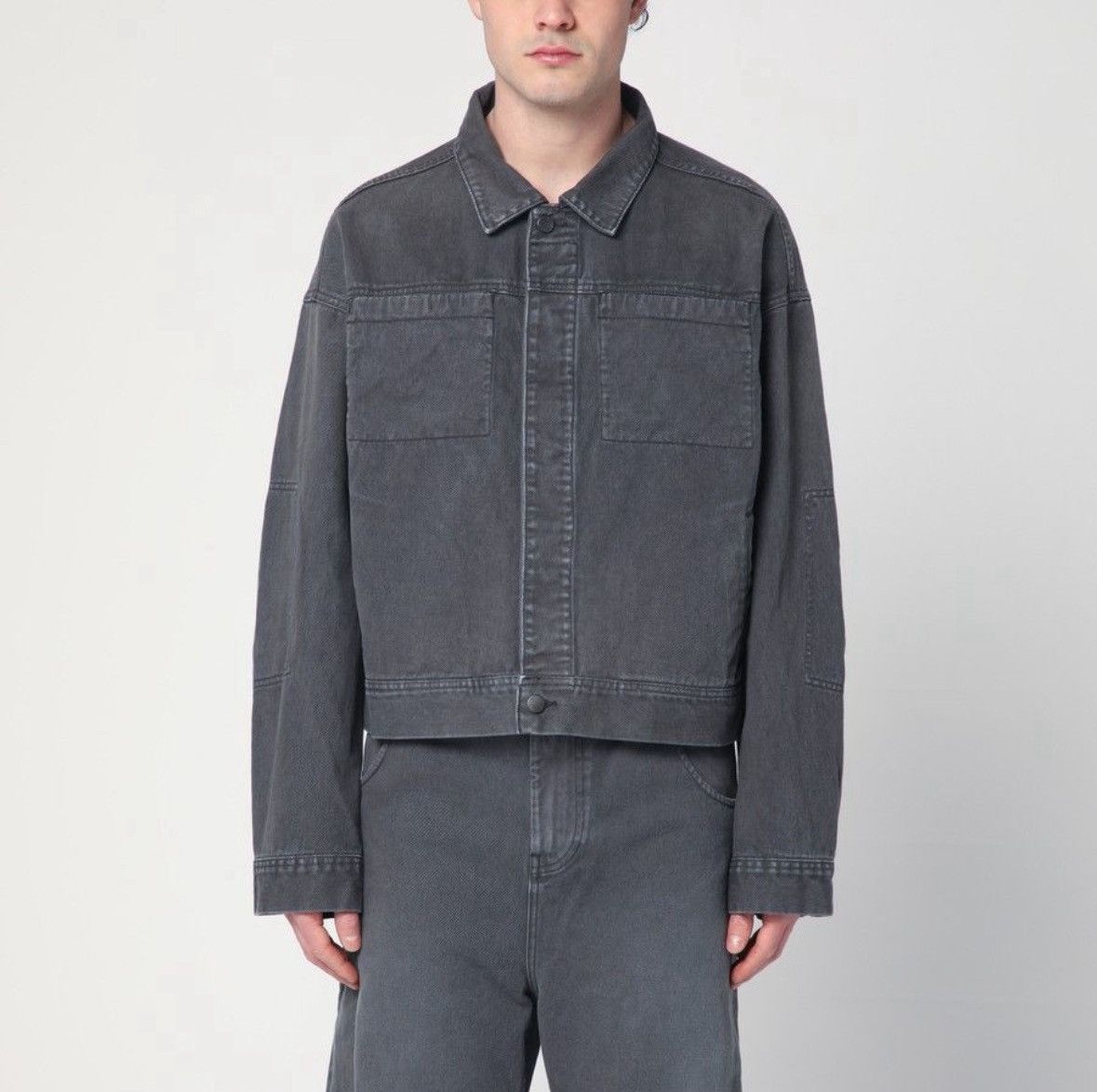 Entire Studios Gem Denim Jacket In Grey, Men's (Size XL)