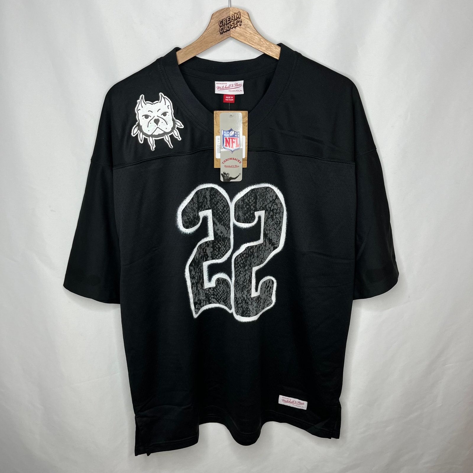 Chito International Rattlesnake Graffiti Football Jersey L in Black, Men's (Size Large)