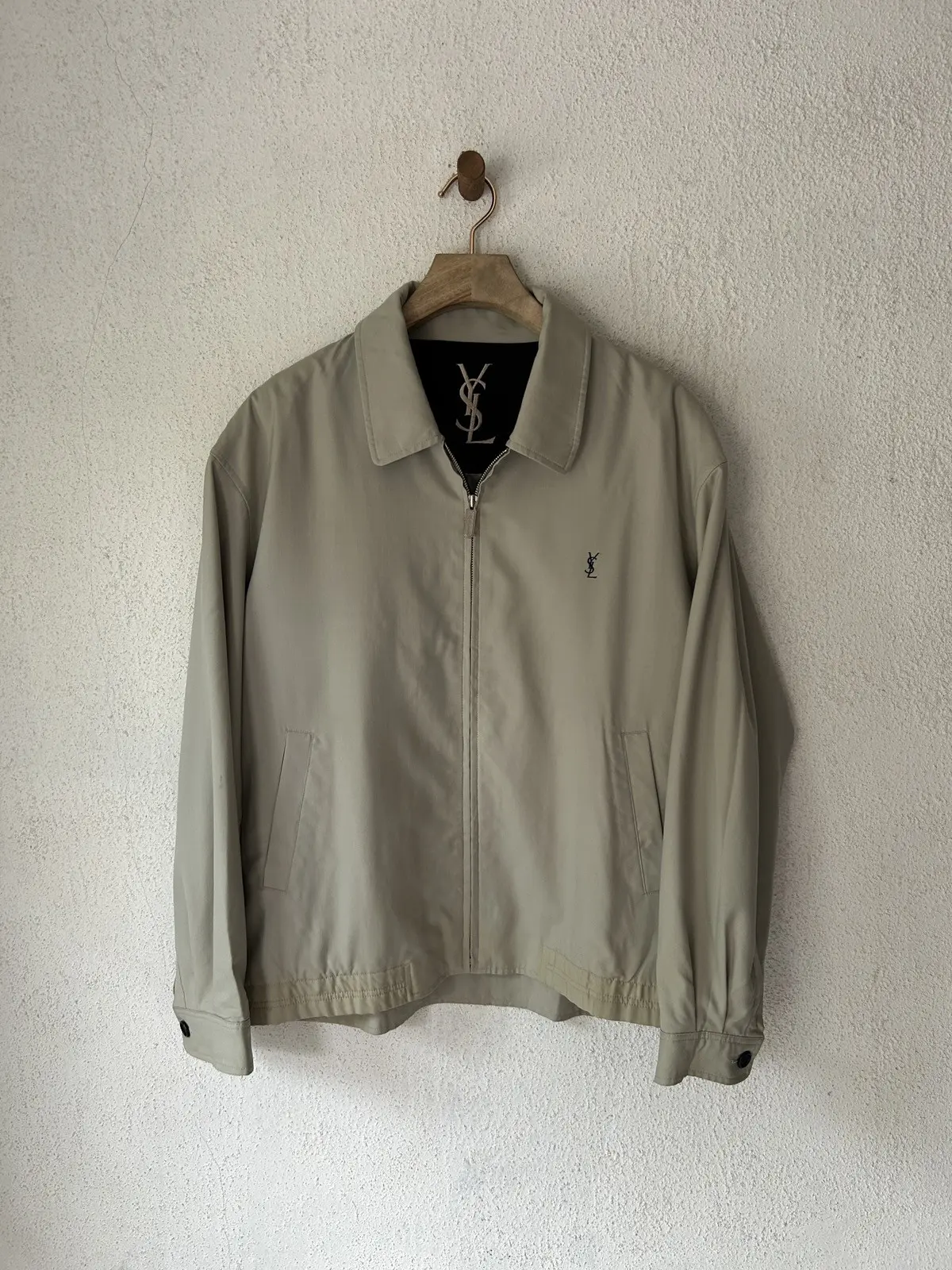 Vintage YVES Saint Laurent Jacket YSL Jacket in Beige, Men's (Size XL)