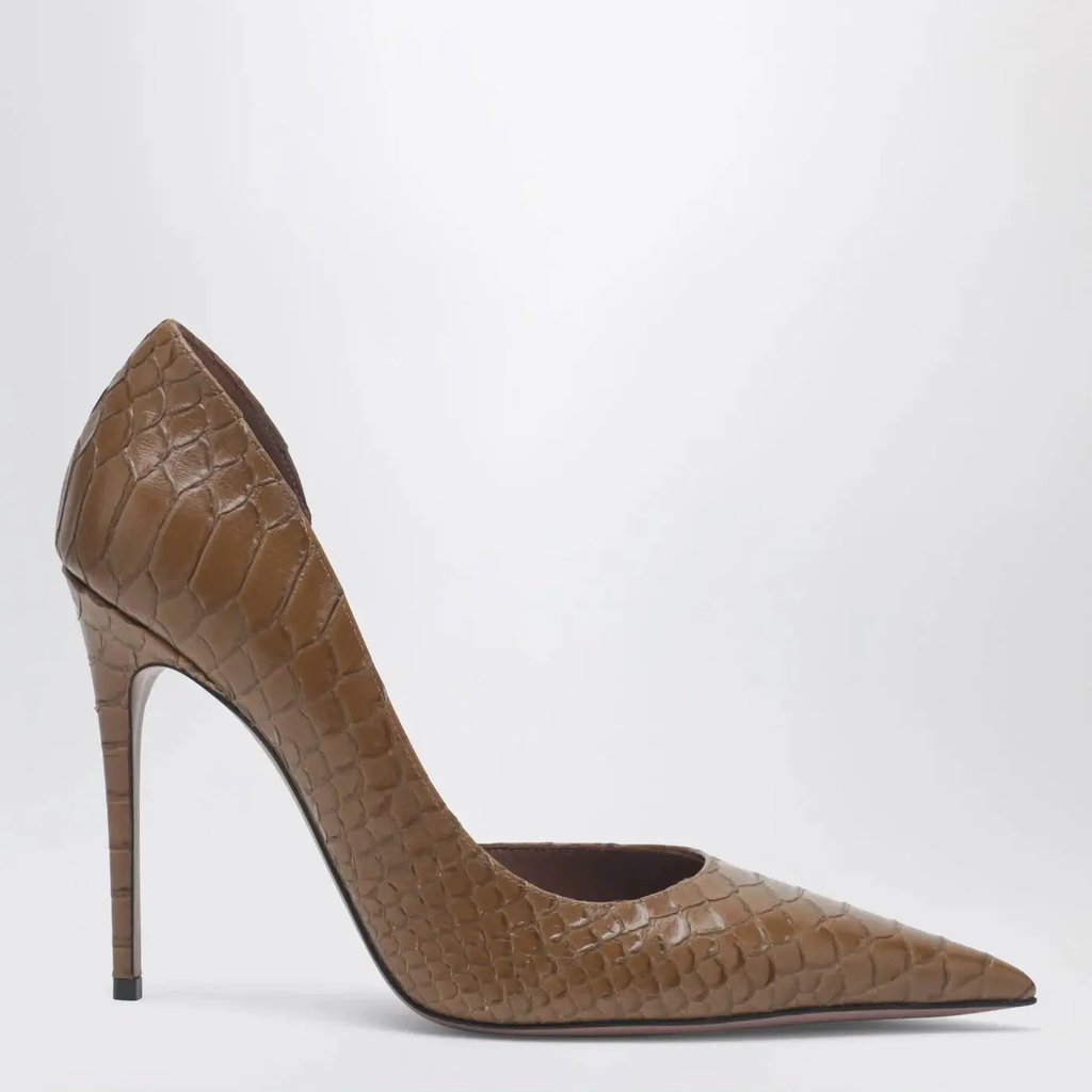 Paris Texas Vera 105 Coffee Leather Pumps W, Women's (Size 7.5)
