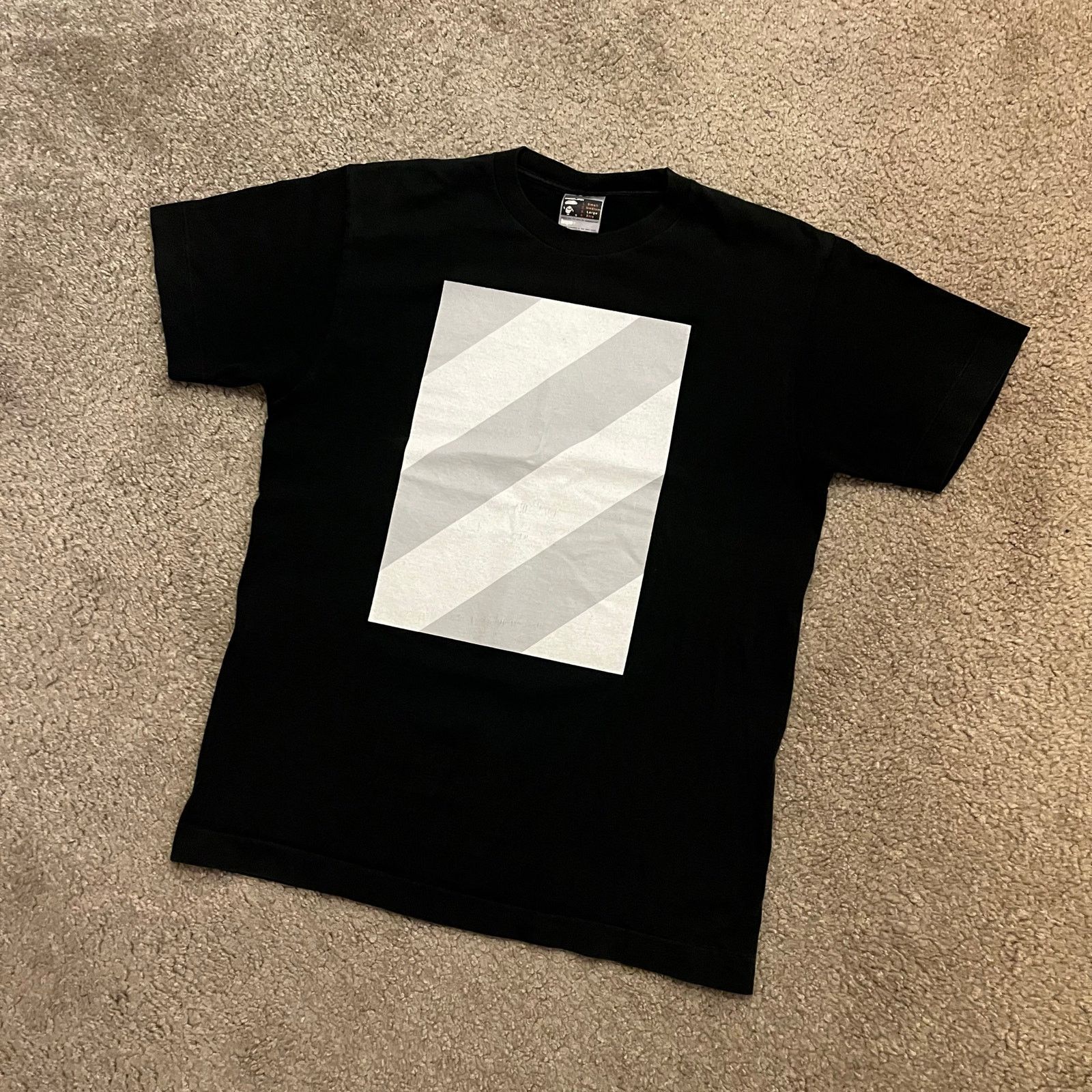 Authentic Bape 2000's Striped Tee Black L, Men's (Size Large)