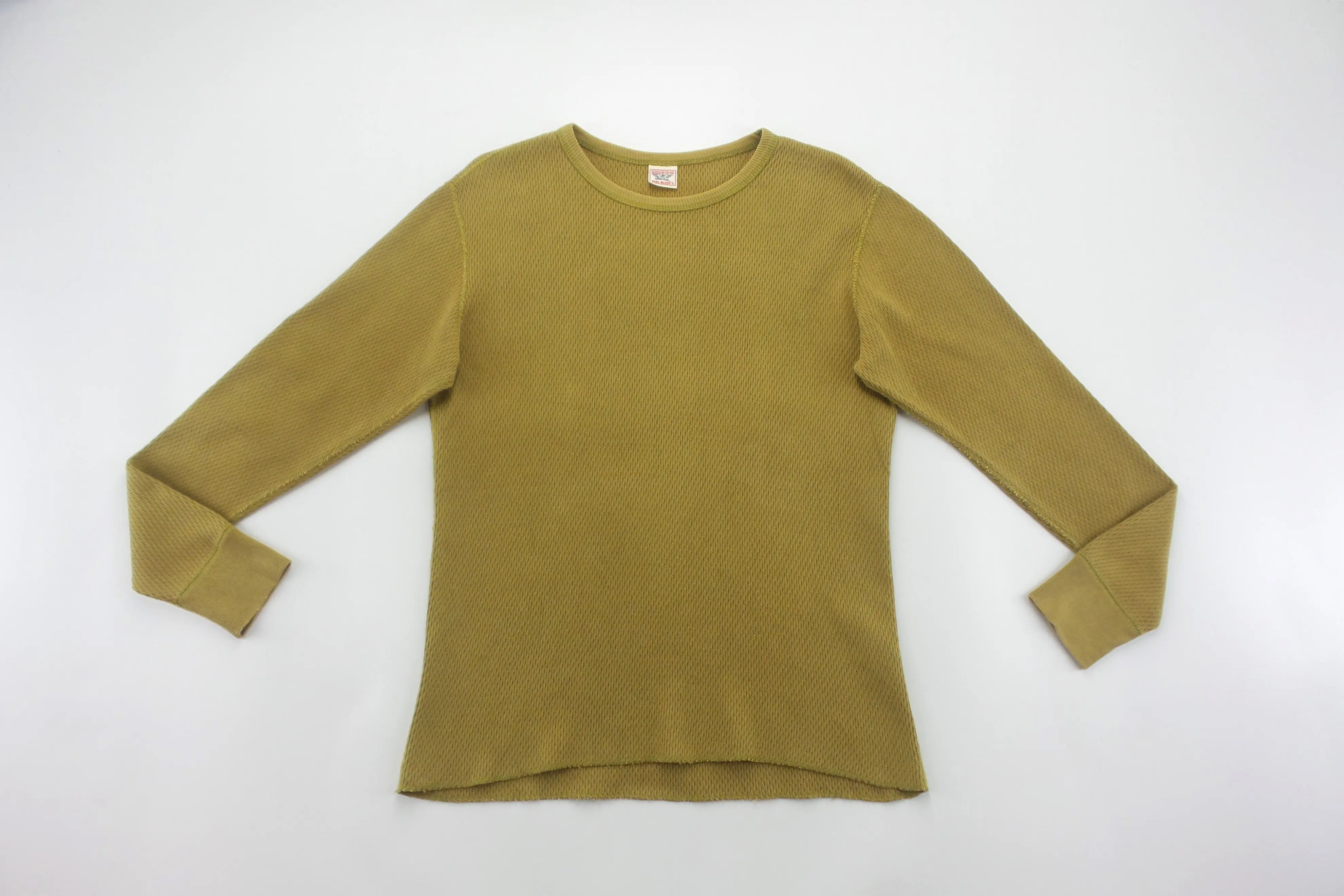 The Real Mccoys The Real Mccoy's Heavyweight Waffle Knit Thermal T-Shirts in Beige (Size Medium)