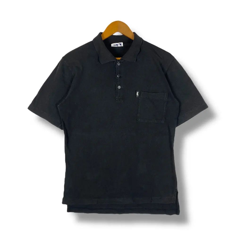 Agnes B. Homme Paris Pocket Black Polo Shirt Medium Size, Men's