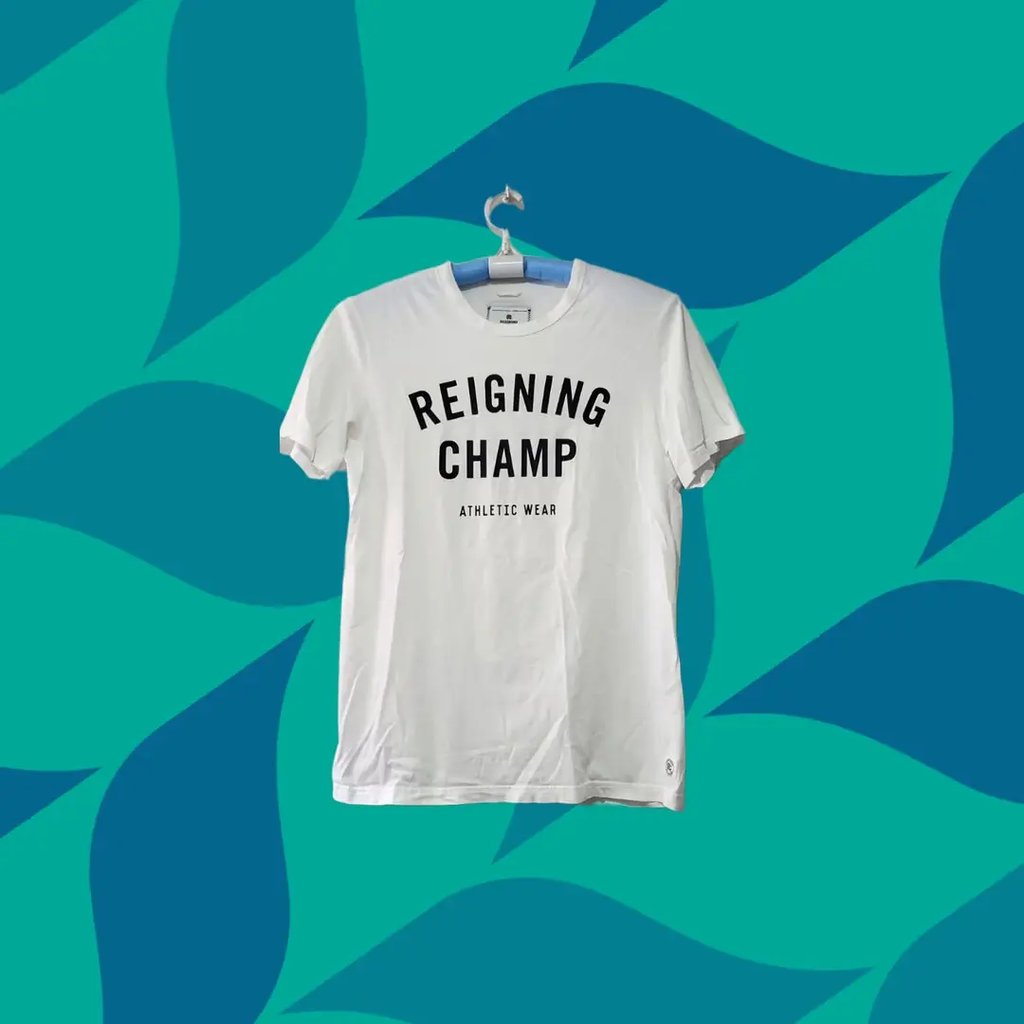 Reigning Champ White Athletic Wear T Shirt, Size Medium Men’s, Men's