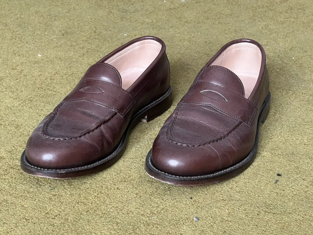 Grant Stone Tobacco Calf Traveller Loafer Size 7d in Brown, Men's