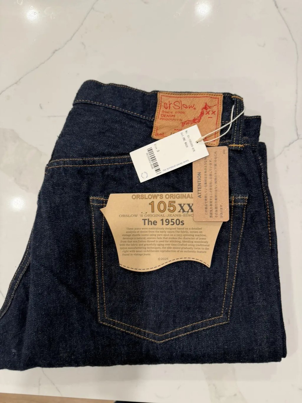 01-1050xx-81k - The 1950s Selvedge Denim - One Wash in Blue, Men's (Size 33)