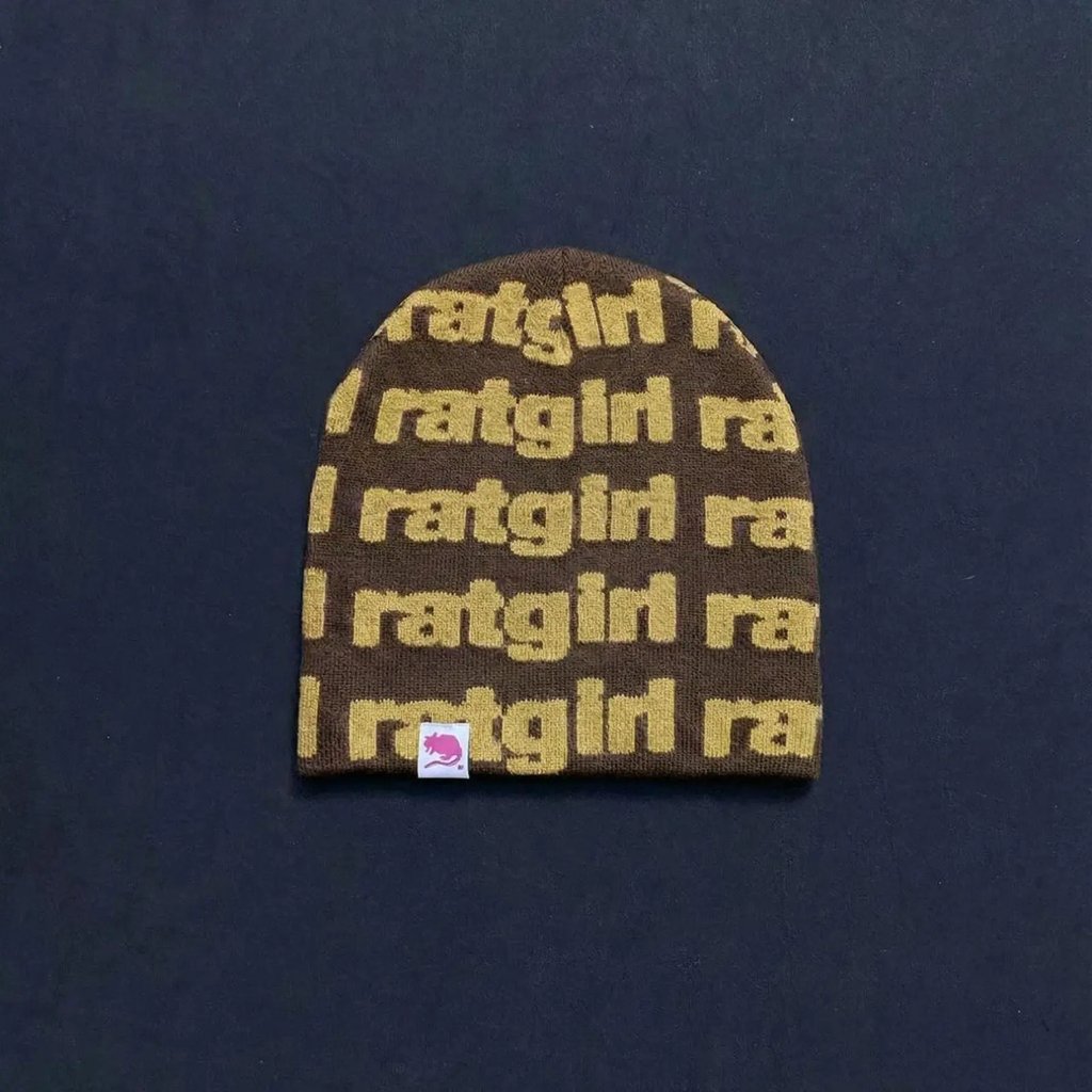 Stray Rats Ratgirl No Cuff Knit Beanie Hat Brown Os, Men's