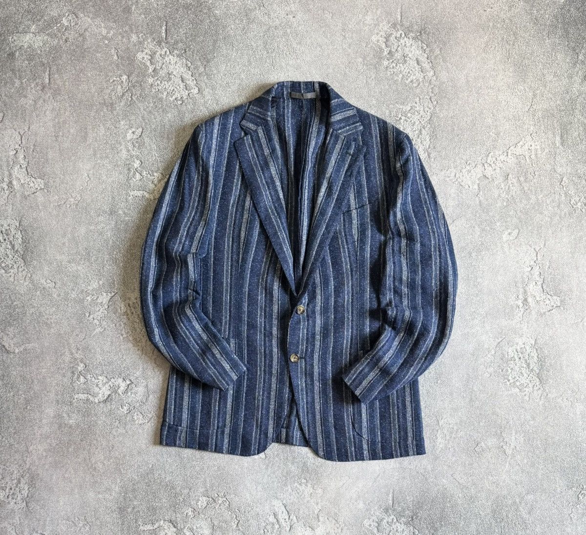 Eleventy 52Size Blazer Jacket Button Up Linen Blend Light in Blue, Men's (Size Large)