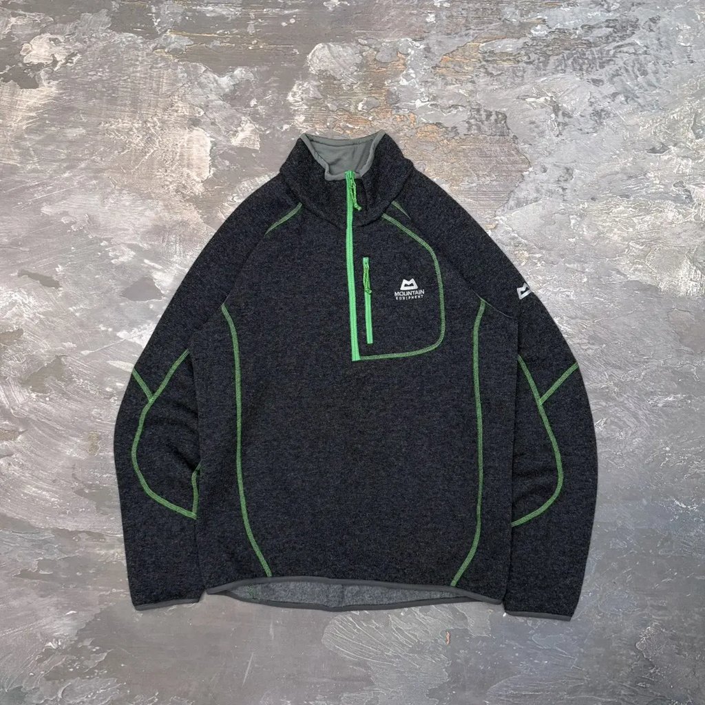 Mountain Equipment Vintage 47% Wool Polartec Fleece Jacket in Gray, Men's