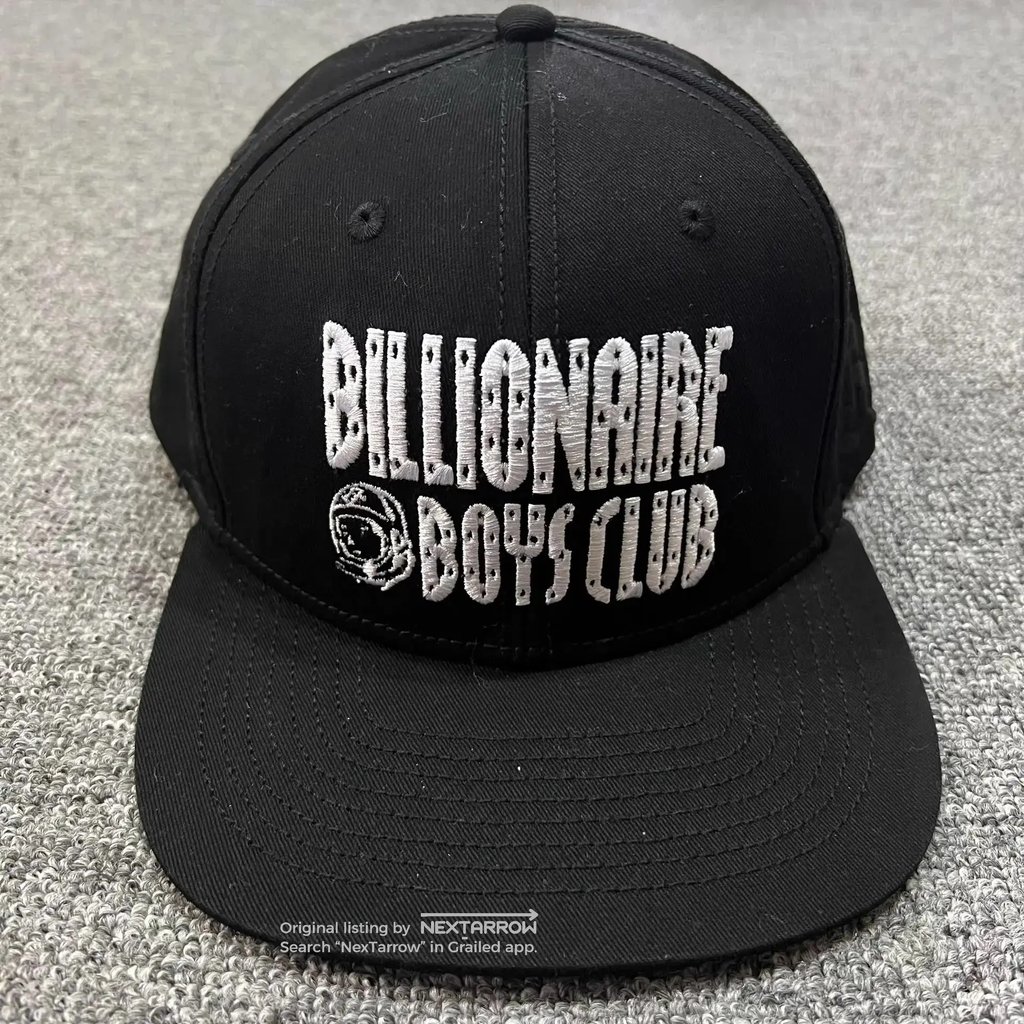 Bbc Classic Embroidered Logo Flat Brim Baseball Cap Q7 in Black, Men's