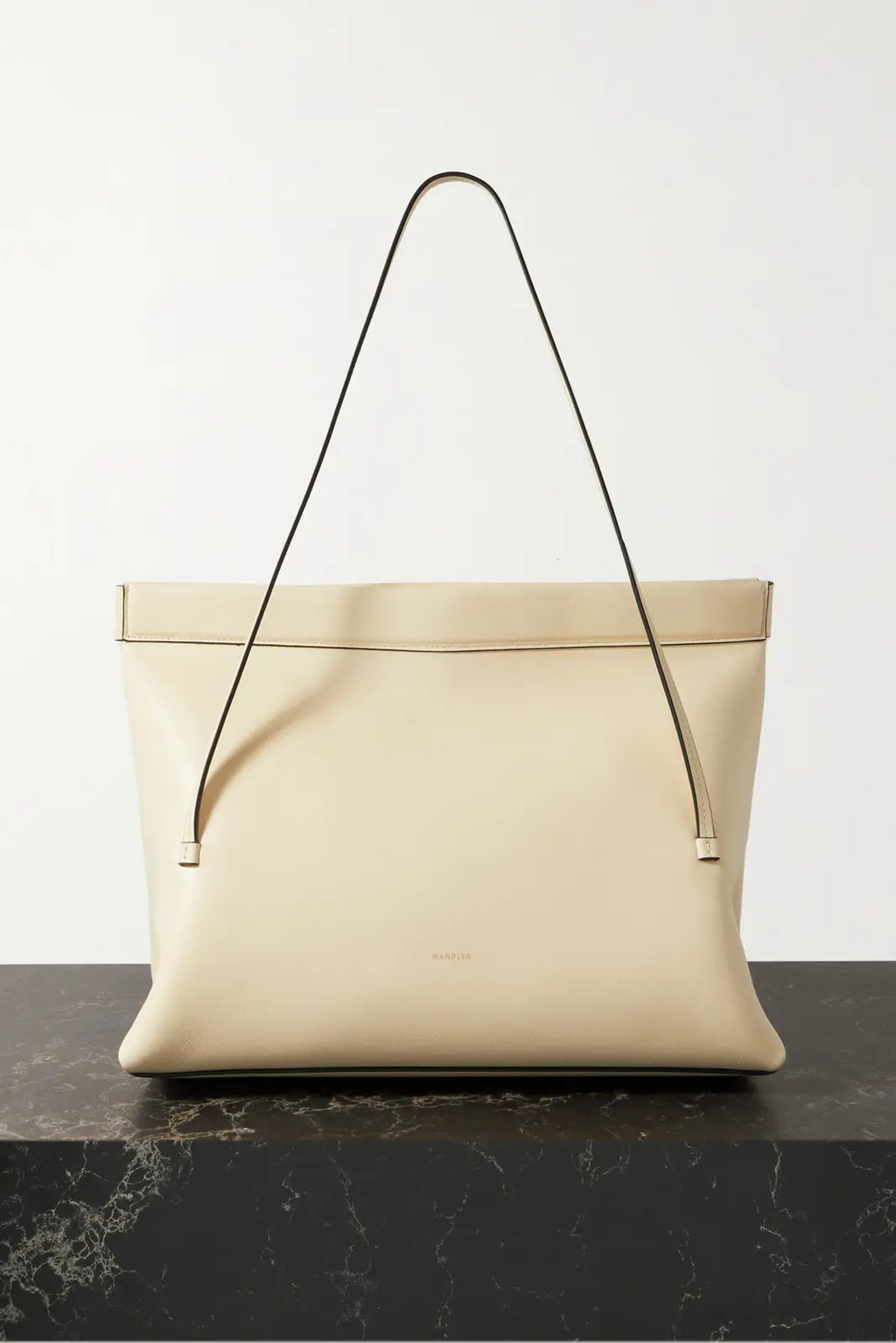 Joanna Medium Leather Shoulder Bag in White, Women's