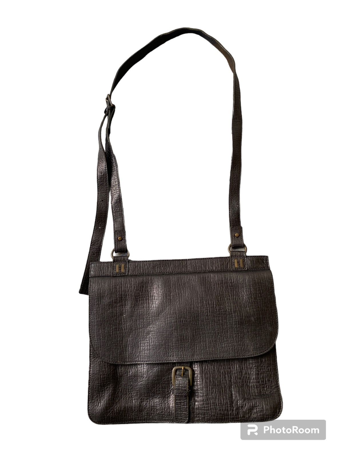Jean Paul Gaultier Leather Sling Bag in Black, Men's