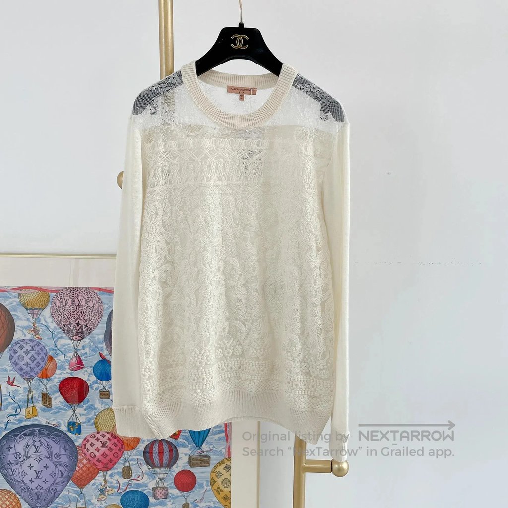 Ermanno Scervinopatchwork Beige Top Size 40i, Women's
