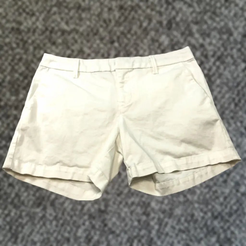 Tommy Hilfiger Womens Shorts Sz 4 White Flat Front High Rise Stretch Pockets, Women's (Size 27)