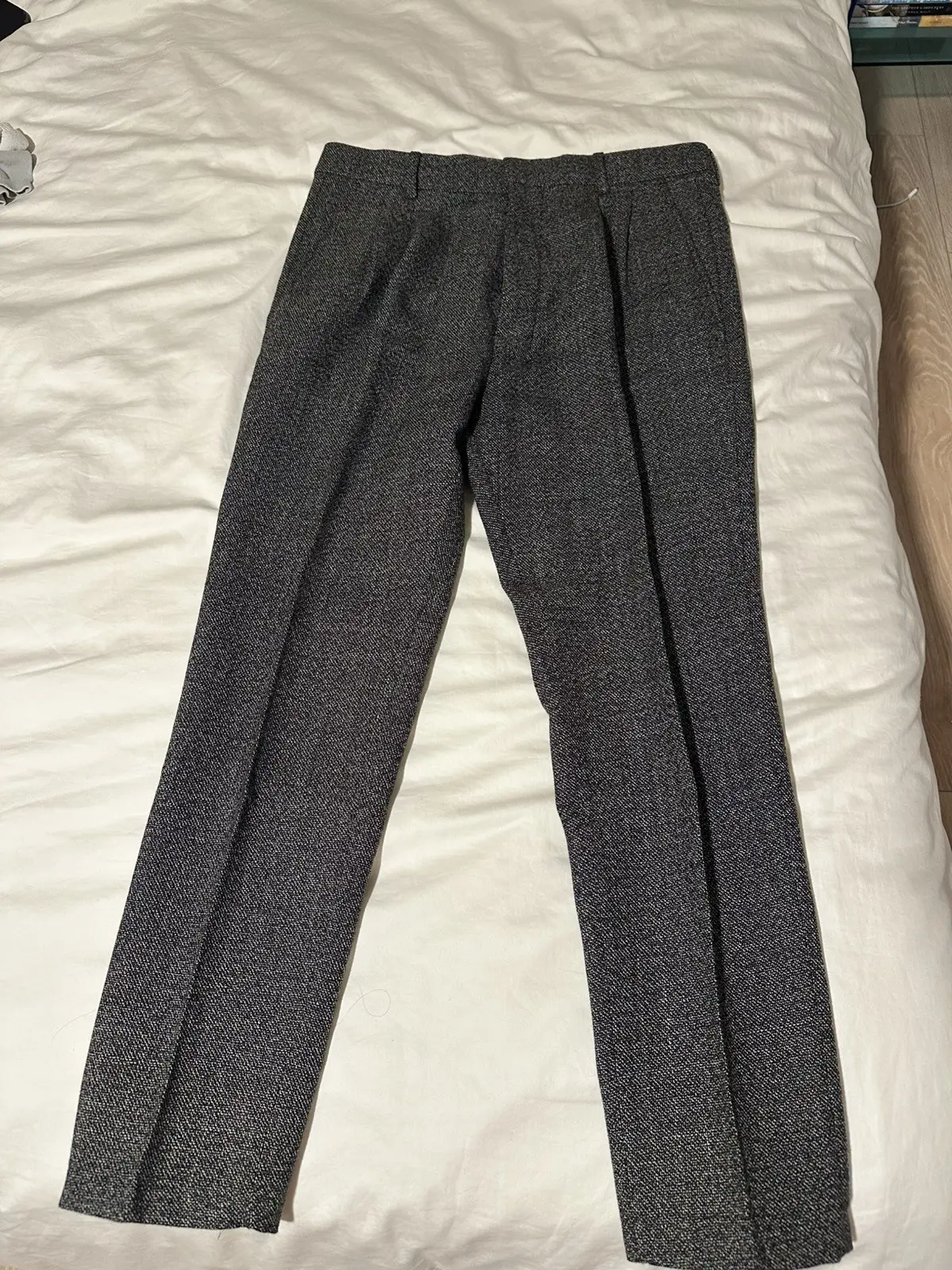 Ami Carrot Fit Trousers, Virgin Wool And Cotton in Grey, Men's (Size 40R)