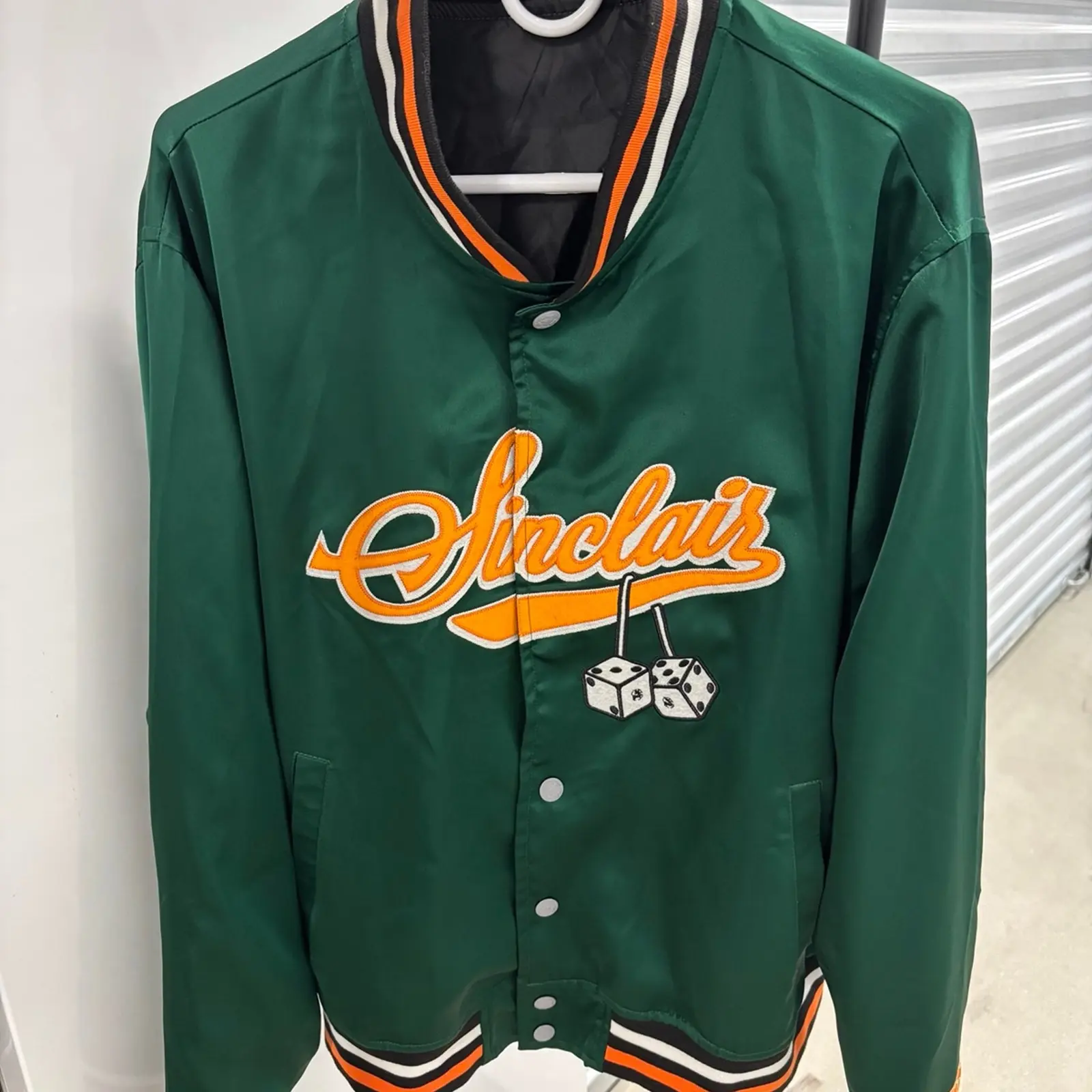 Sinclair Global Dice Varsity Promo Sample Unreleased L in Green, Men's (Size Large)