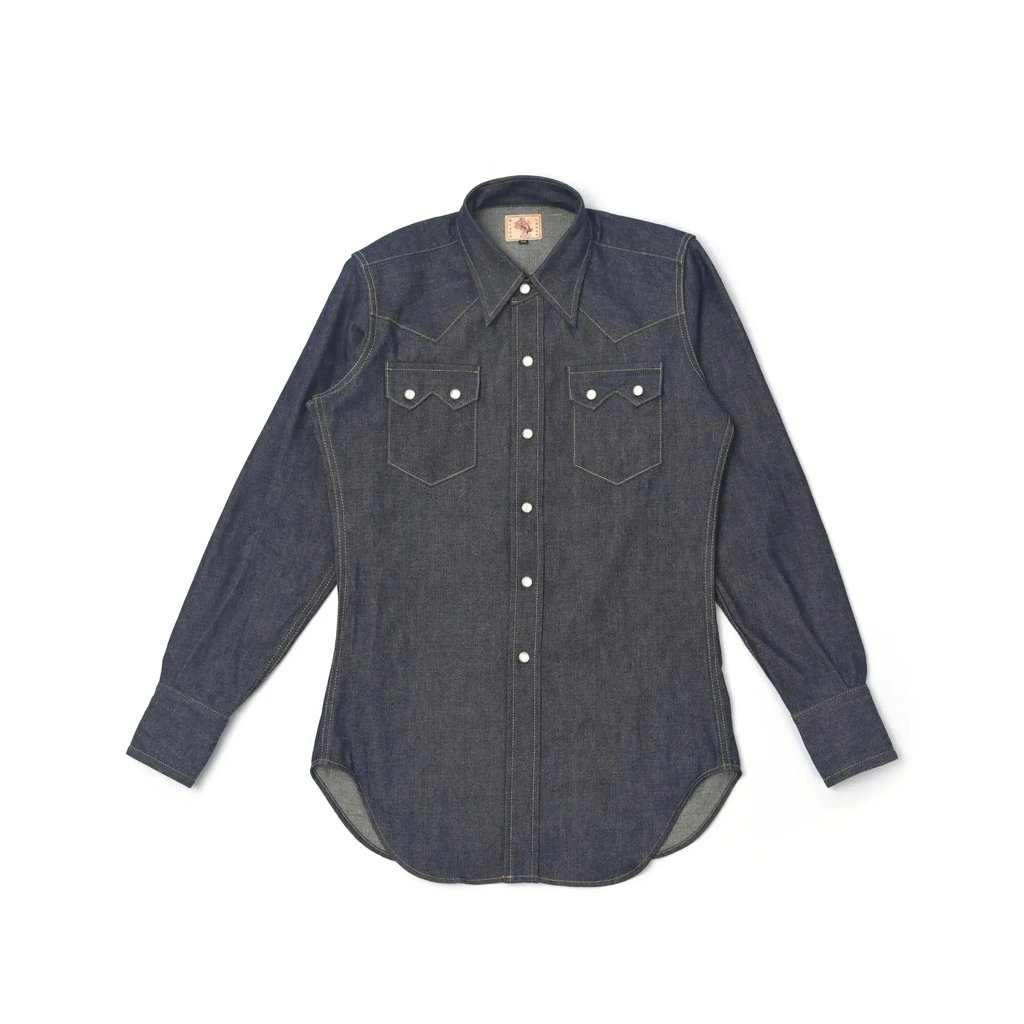 Bryceland's Westerner Denim Shirt (34) in Blue, Men's (Size Xs)