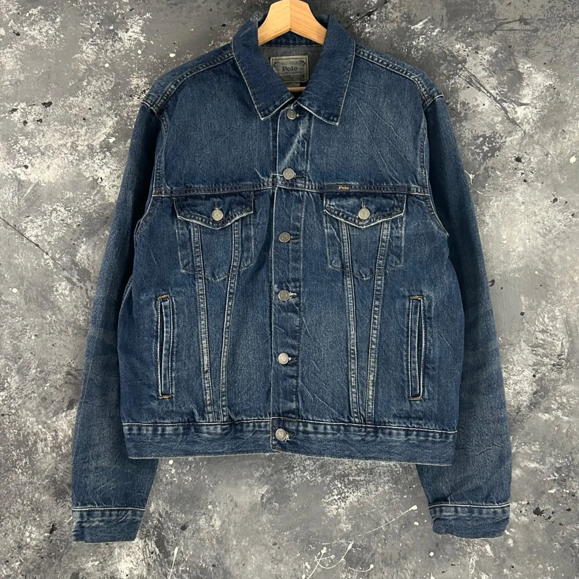 Polo Ralph Lauren Vintage 2000’S Polo Trucker Denim Jacket in Blue, Men's (Size Large)