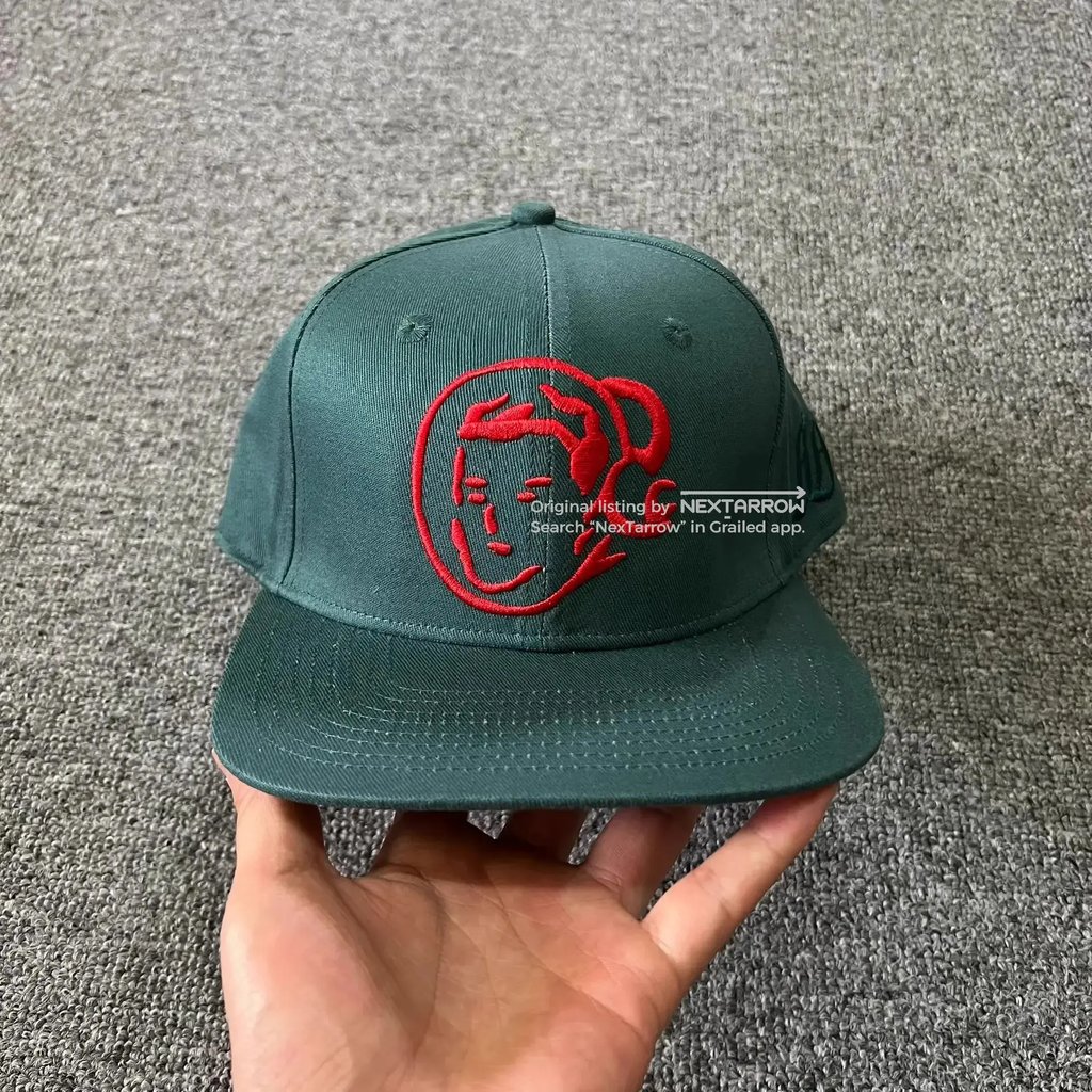 Bbc Classic Astronaut Head Flat Brim Baseball Cap Q7 in Green, Men's
