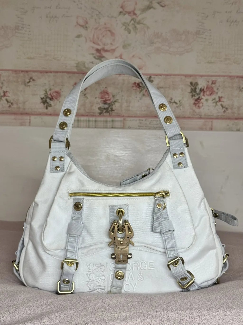 George Gina & Lucy Mos Cowgirl Angelic White 2000s Y2K Bag, Women's