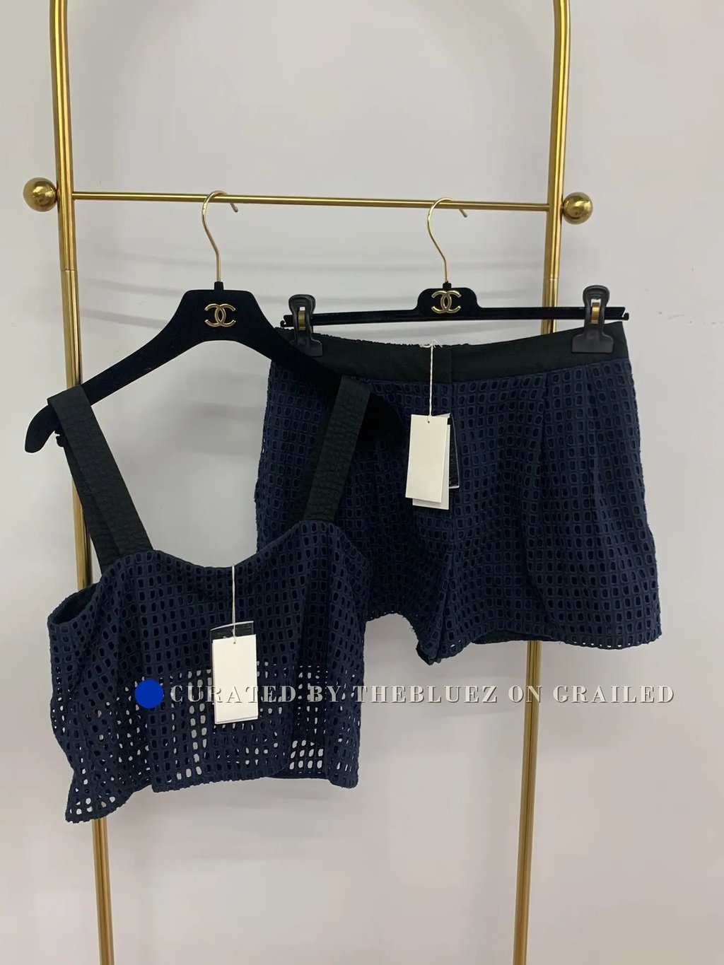 3.1 Phillip Lim Navy Cut-Out Top & Shorts in Blue, Women's (Size Xs)