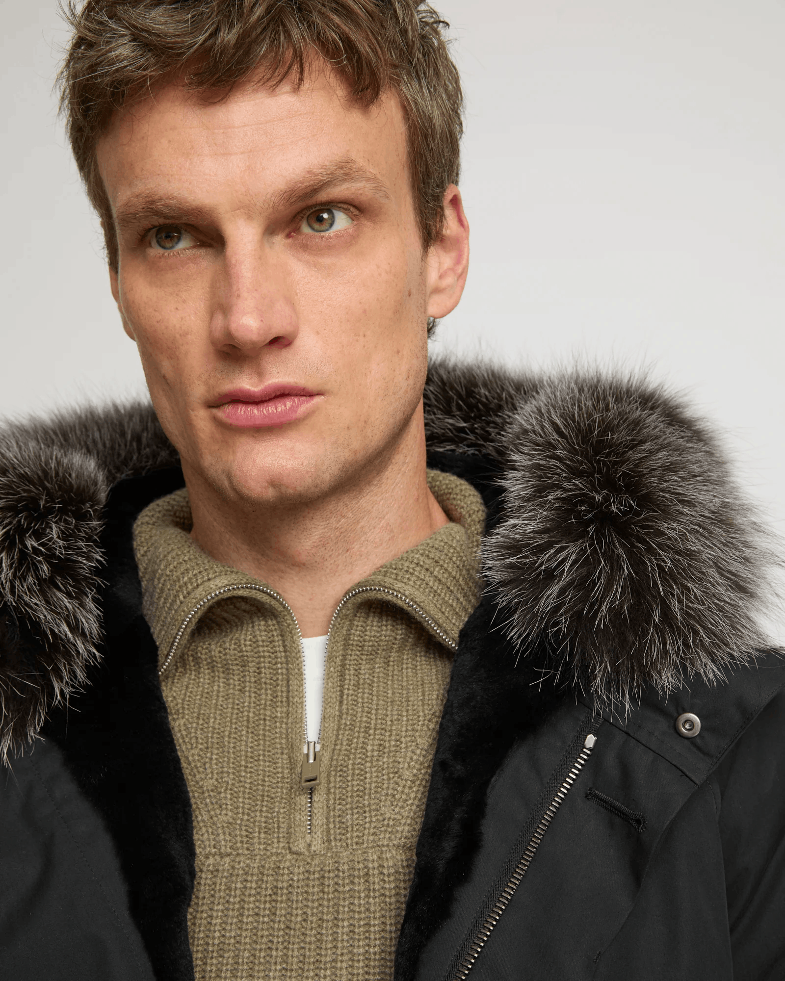 YVES Salomon Iconic Fur Parka – Like New – Size M in Blue, Men's