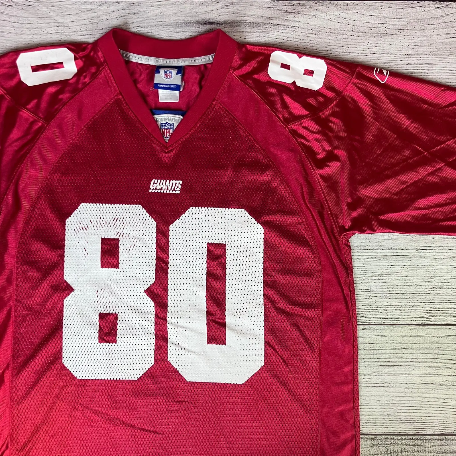 Reebok x Vintage New York Giants Jeremy Shockey Nfl Football Jersey in Red, Men's (Size Medium)