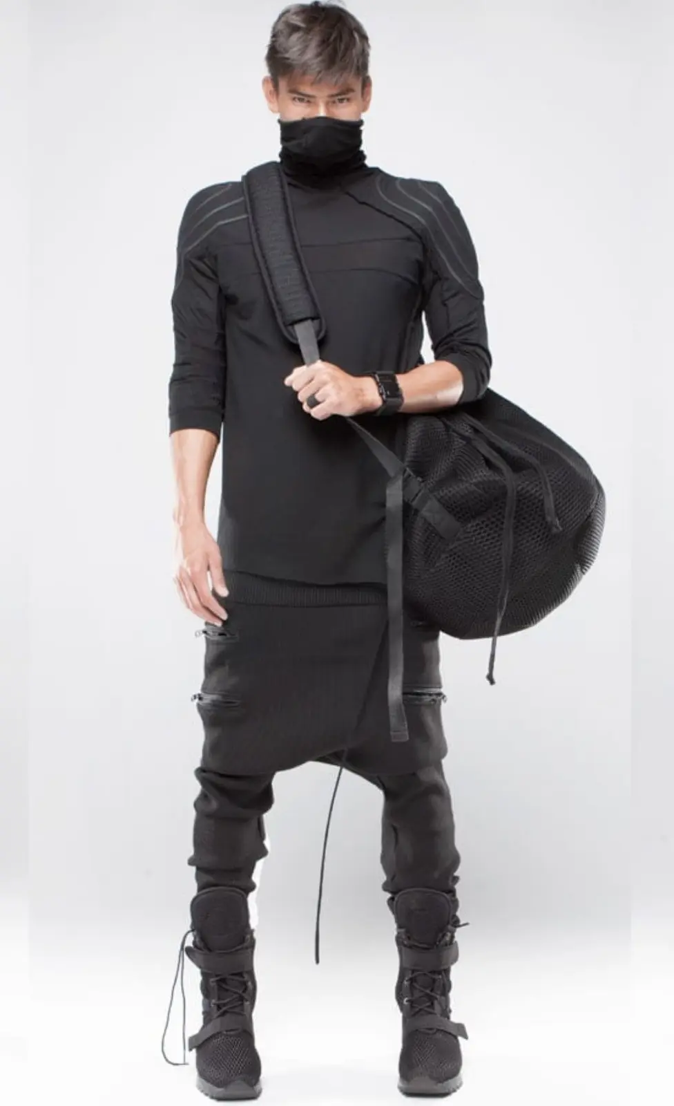 Pouch Space Grid in Black, Men's
