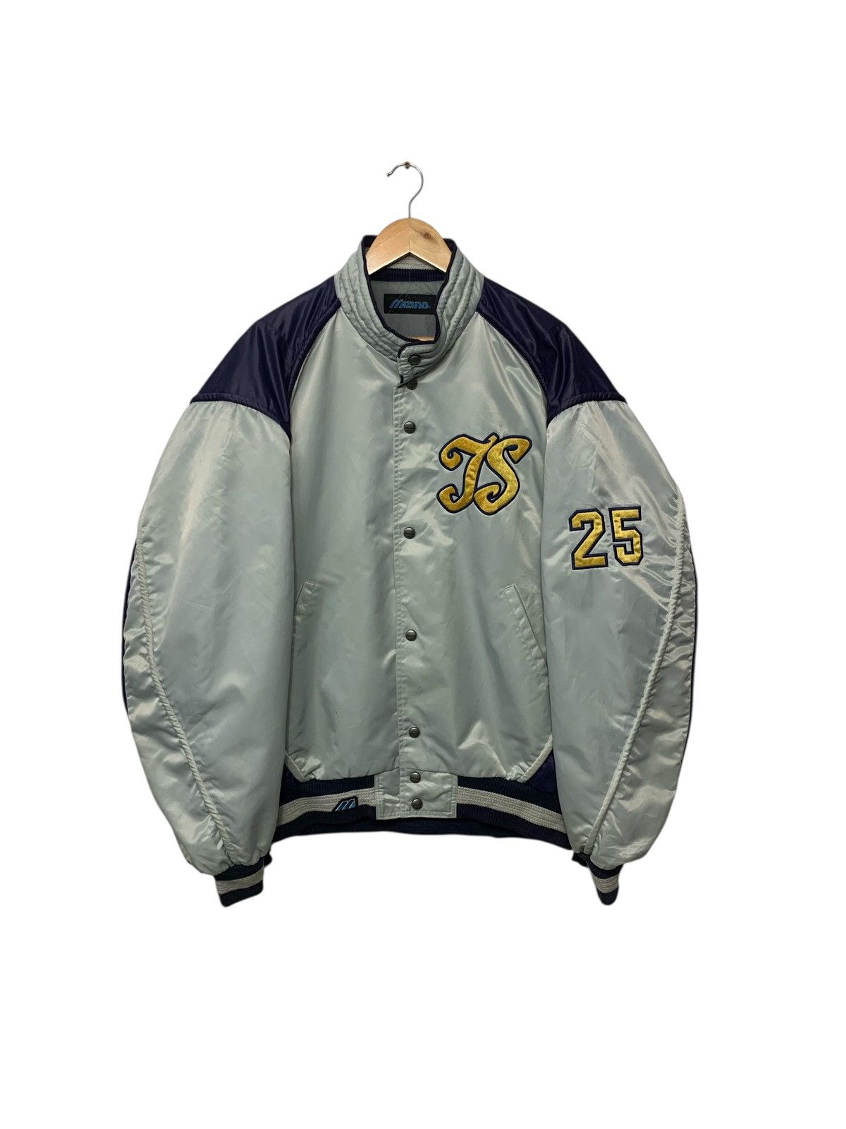 Vintage 90's Mizuno Js "25" Button Ups Baseball Jacket, Men's (Size XL)