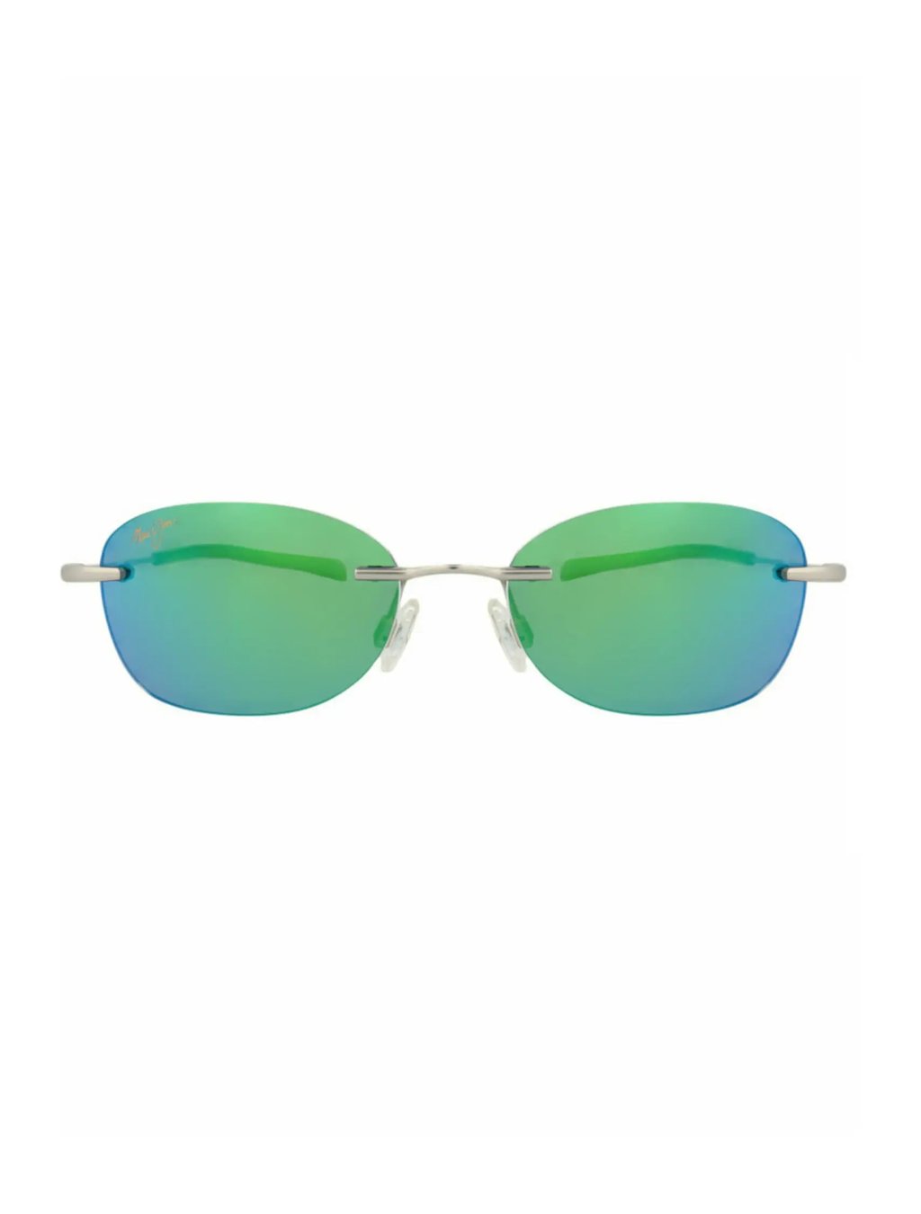 Round-Frame Memory Metal Sunglasses in Silver, Men's
