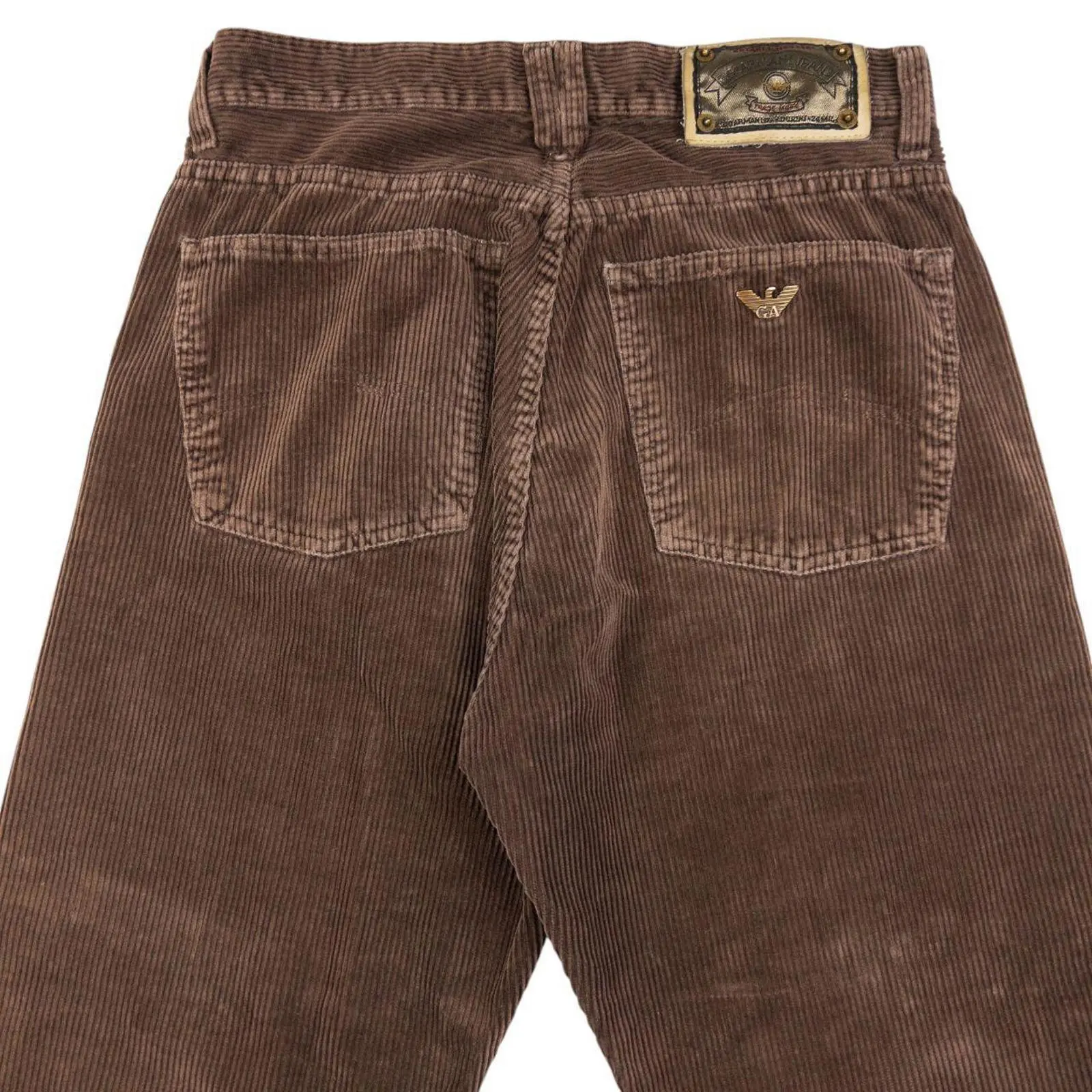 Vintage Armani Jeans Corduroy Trousers Size W30 in Brown, Men's