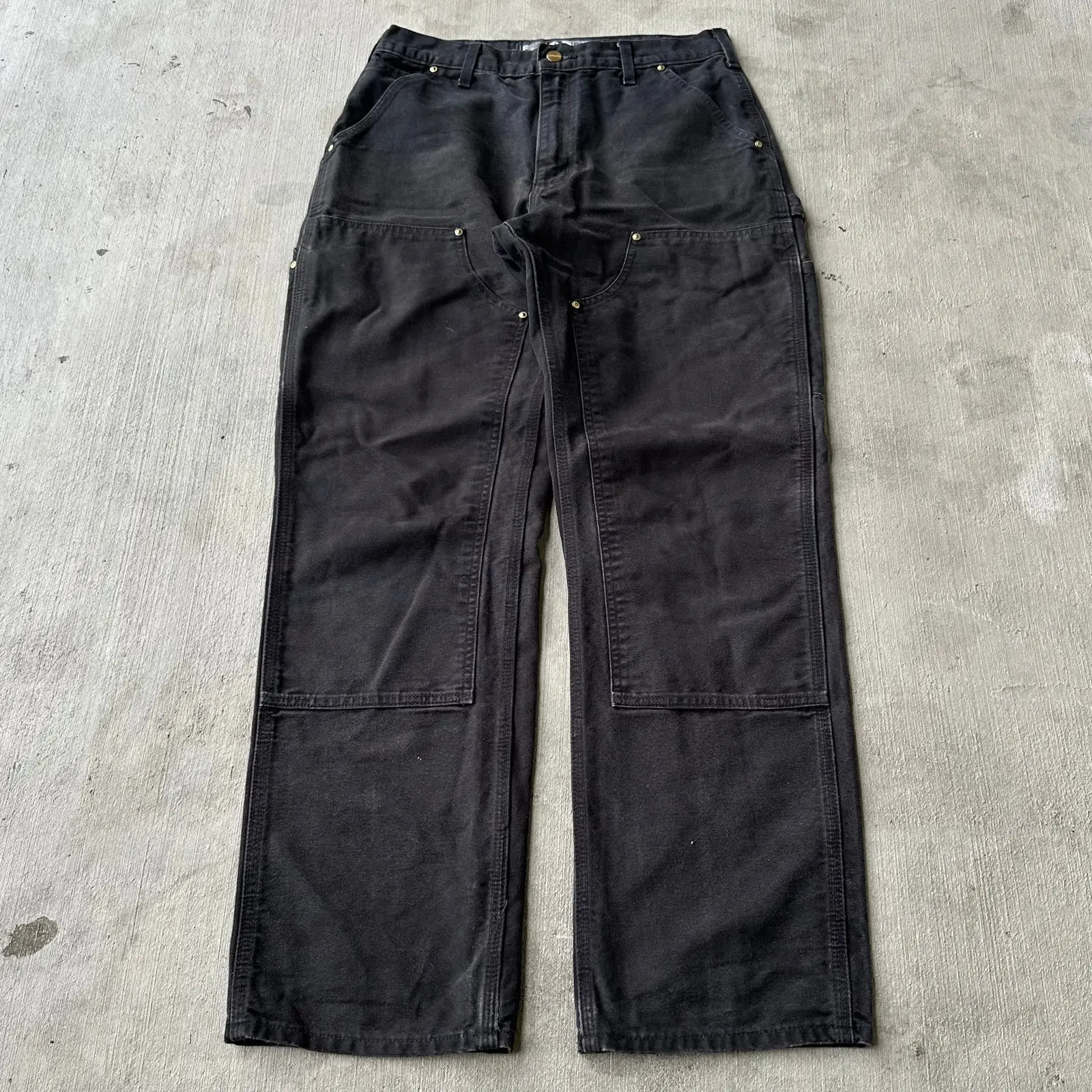 Y2K Carhartt Black Double Knee Work Carpenter Pants, Men's (Size 31)