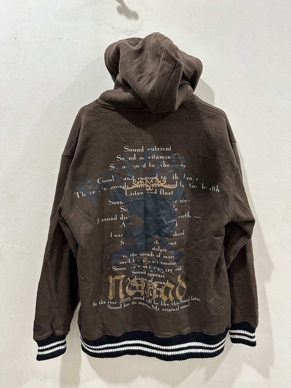 Bullet Noise Rock & Roll Nomad Full Printed Hoodies in Brown, Men's (Size Large)