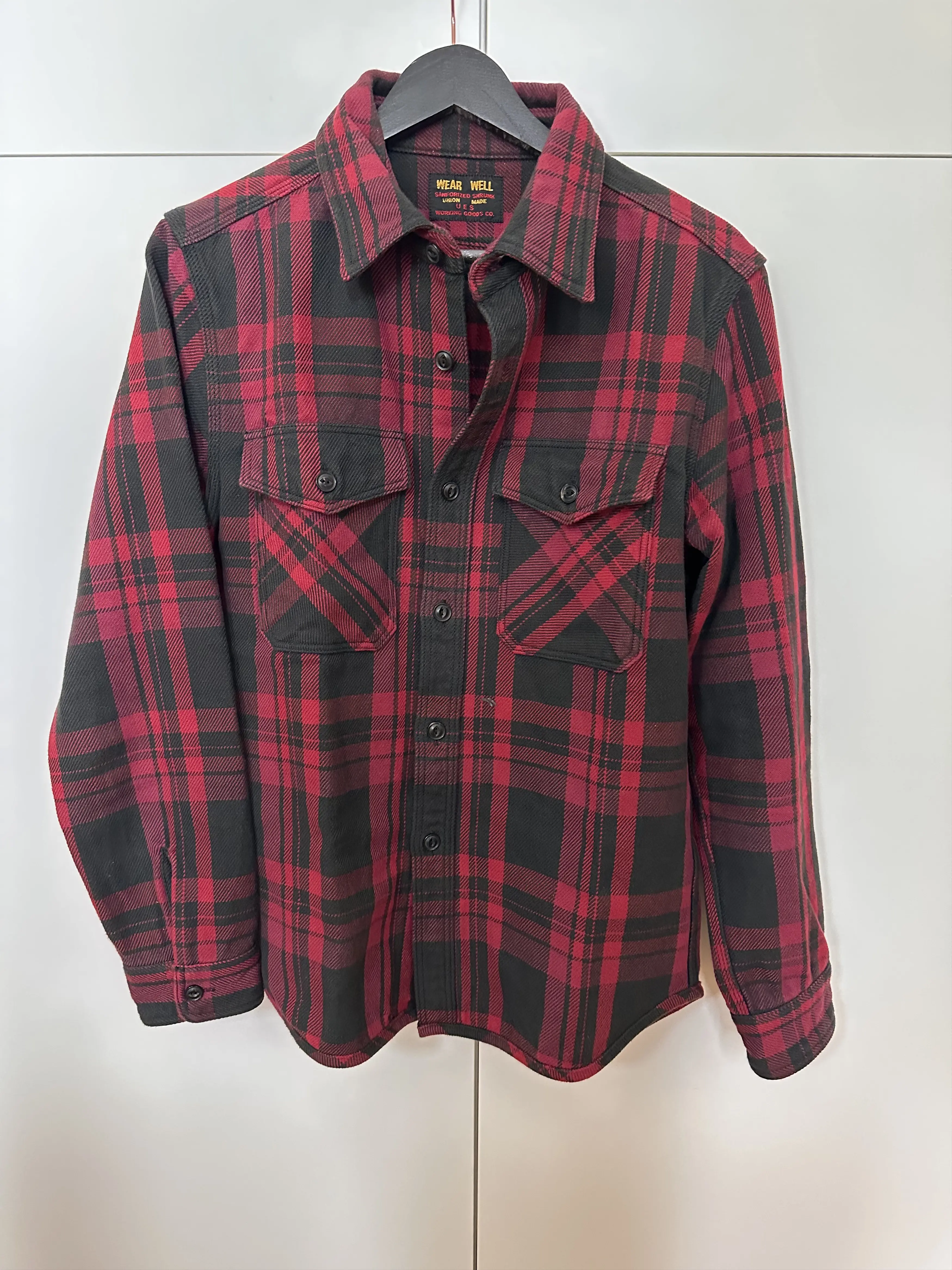 UES Clothing Ues 502355 Extra Heavy Flannel Shirt – Red, Size 3/l, Men's