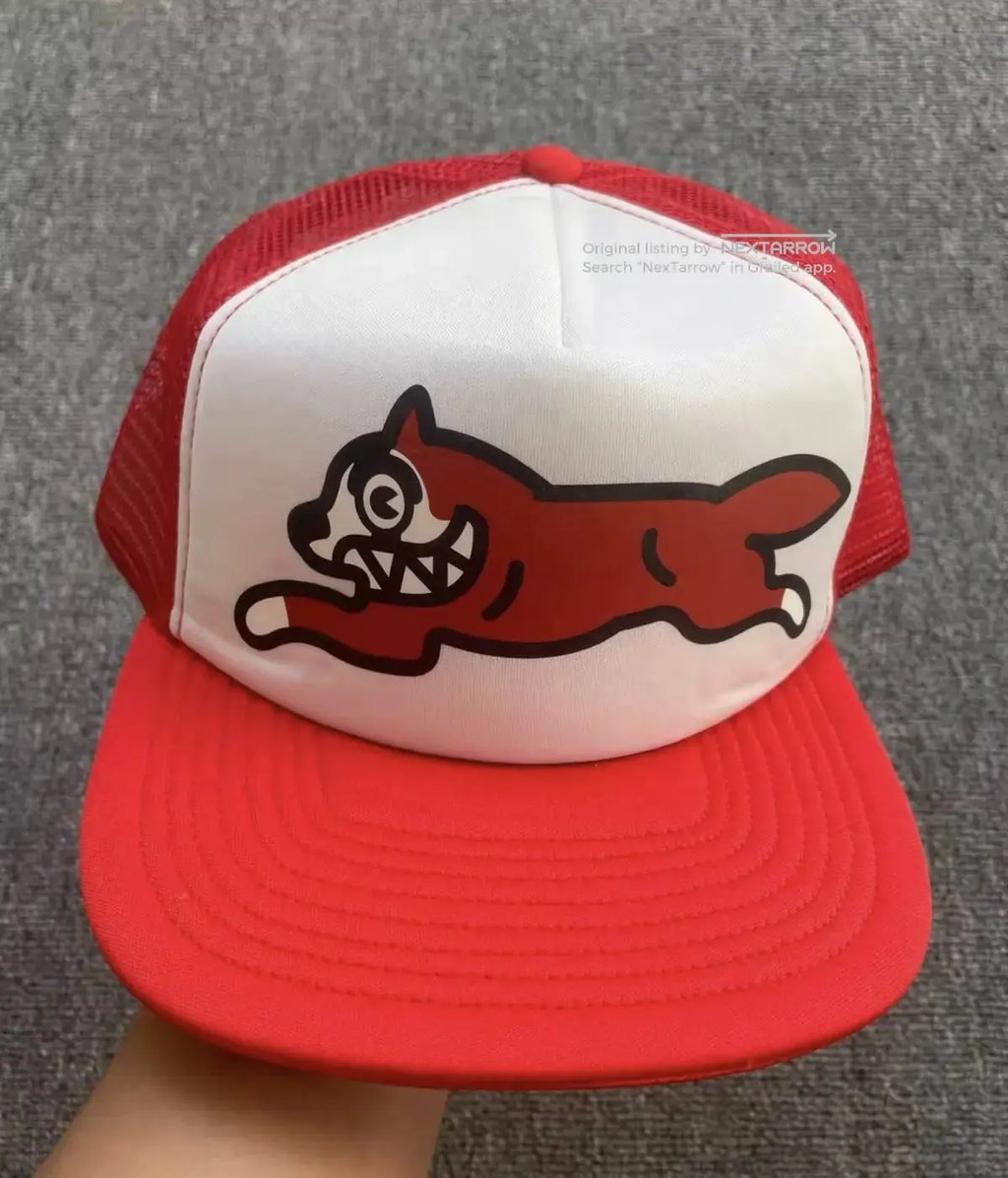 Billionaire Boys Club (Bbc) Icecream Flying Dog Trucker Hat in Red, Men's