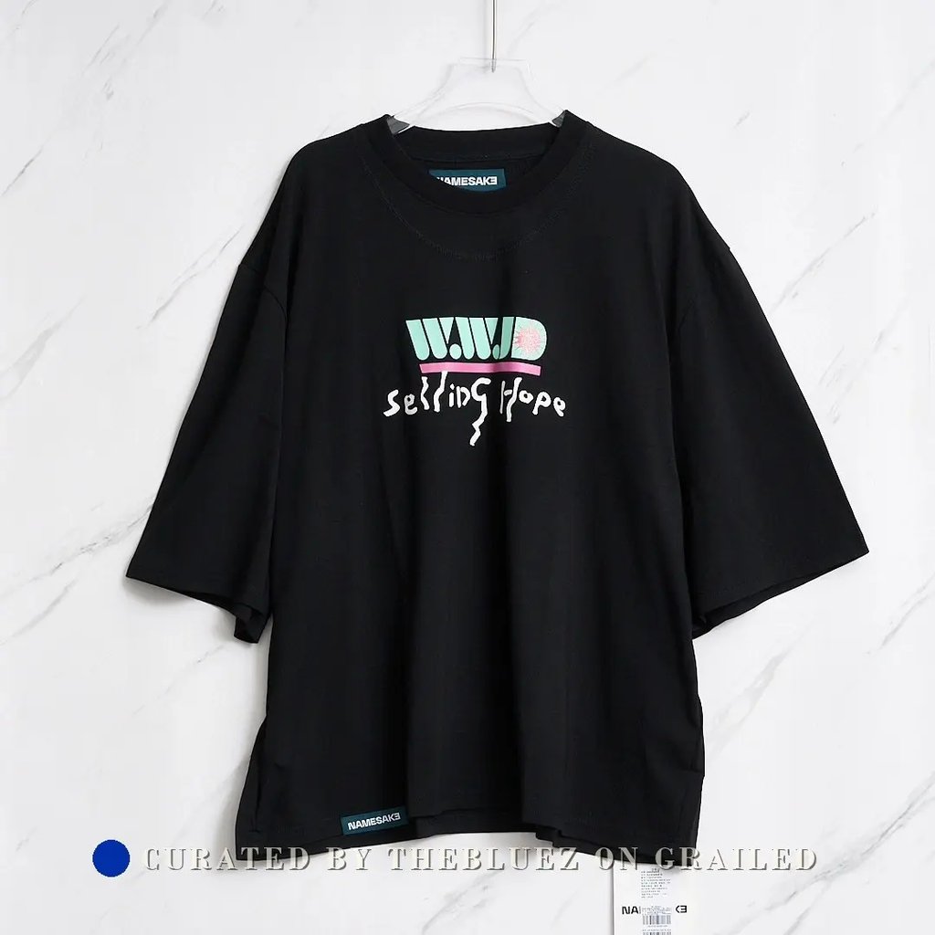 Namesake Black Oversized Short-Sleeve Graphic T-Shirt, Men's